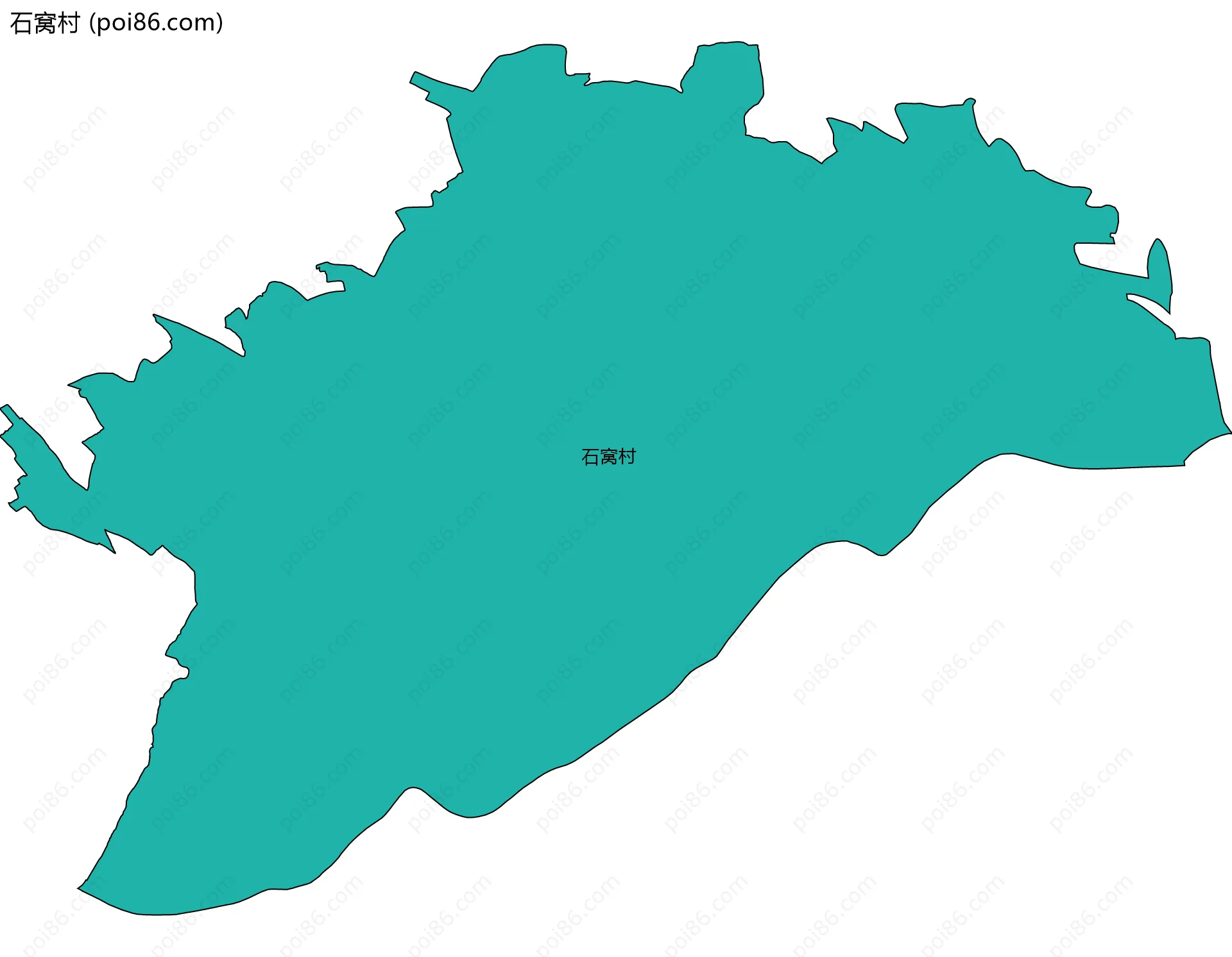 石窝村边界地图