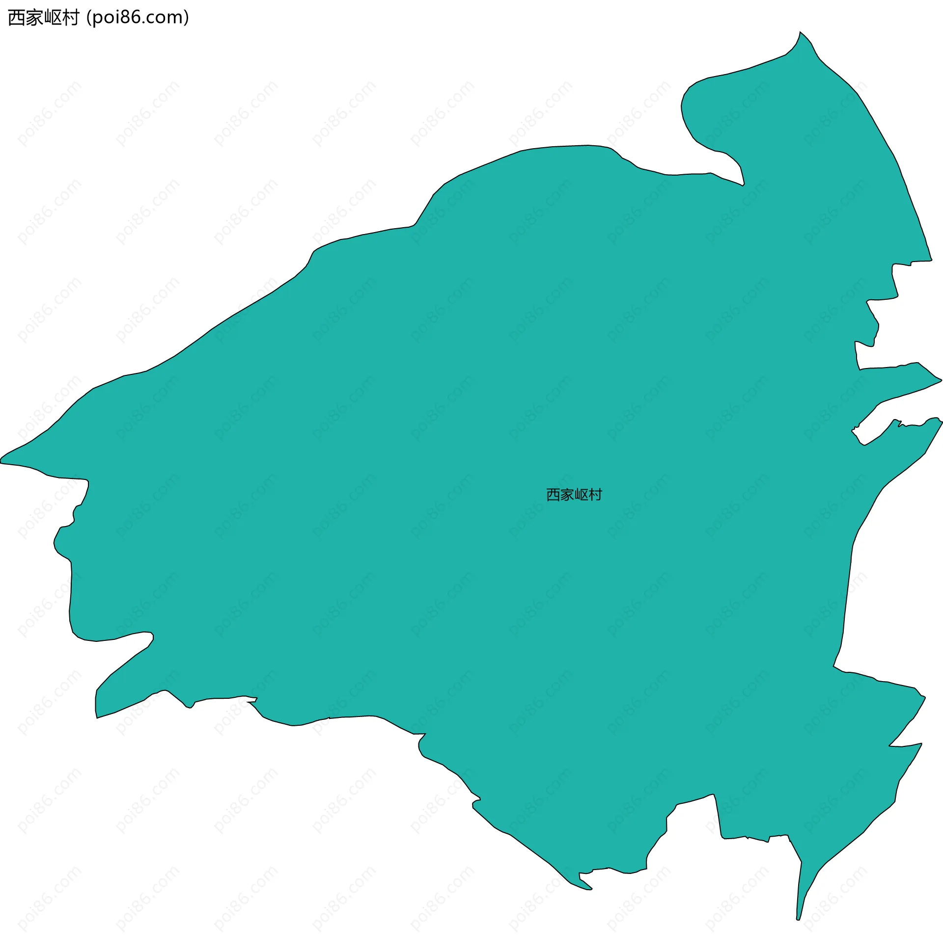 西家岖村边界地图
