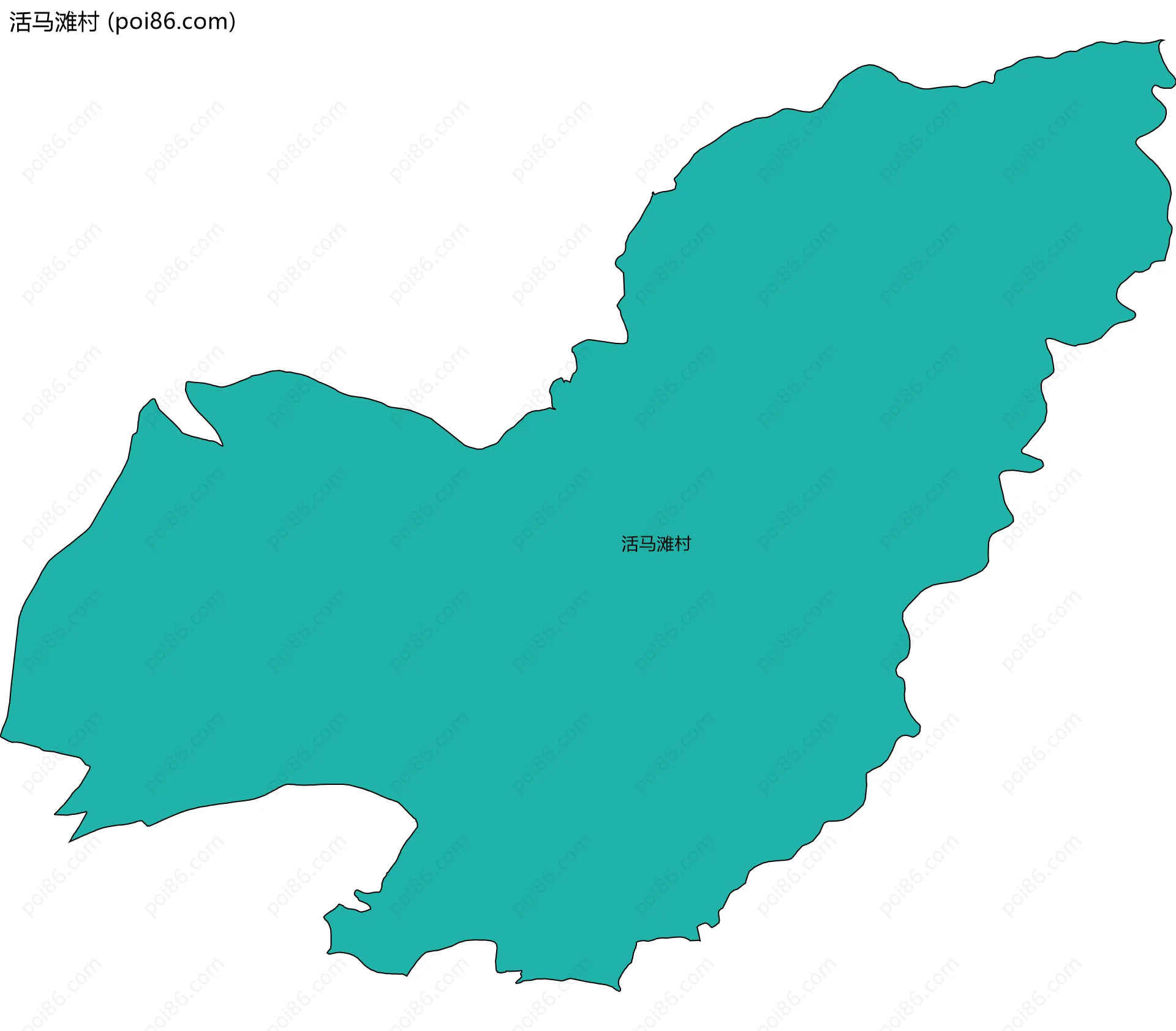 活马滩村边界地图