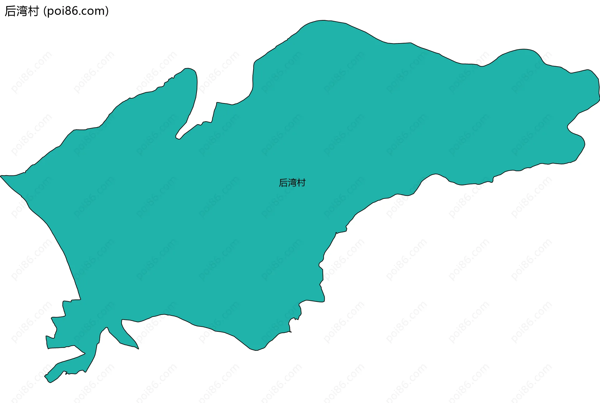 后湾村边界地图