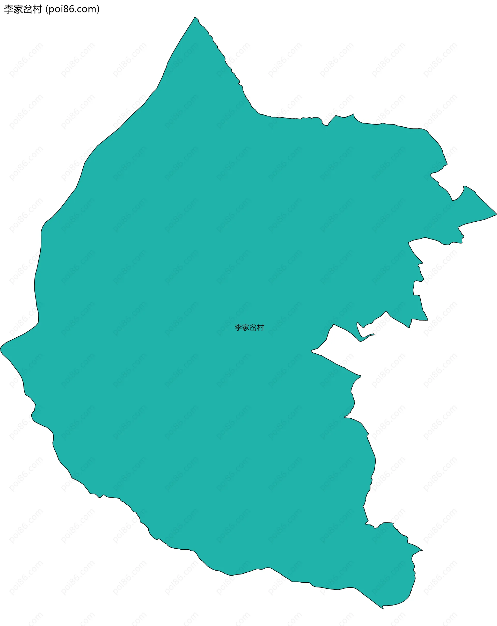 李家岔村边界地图