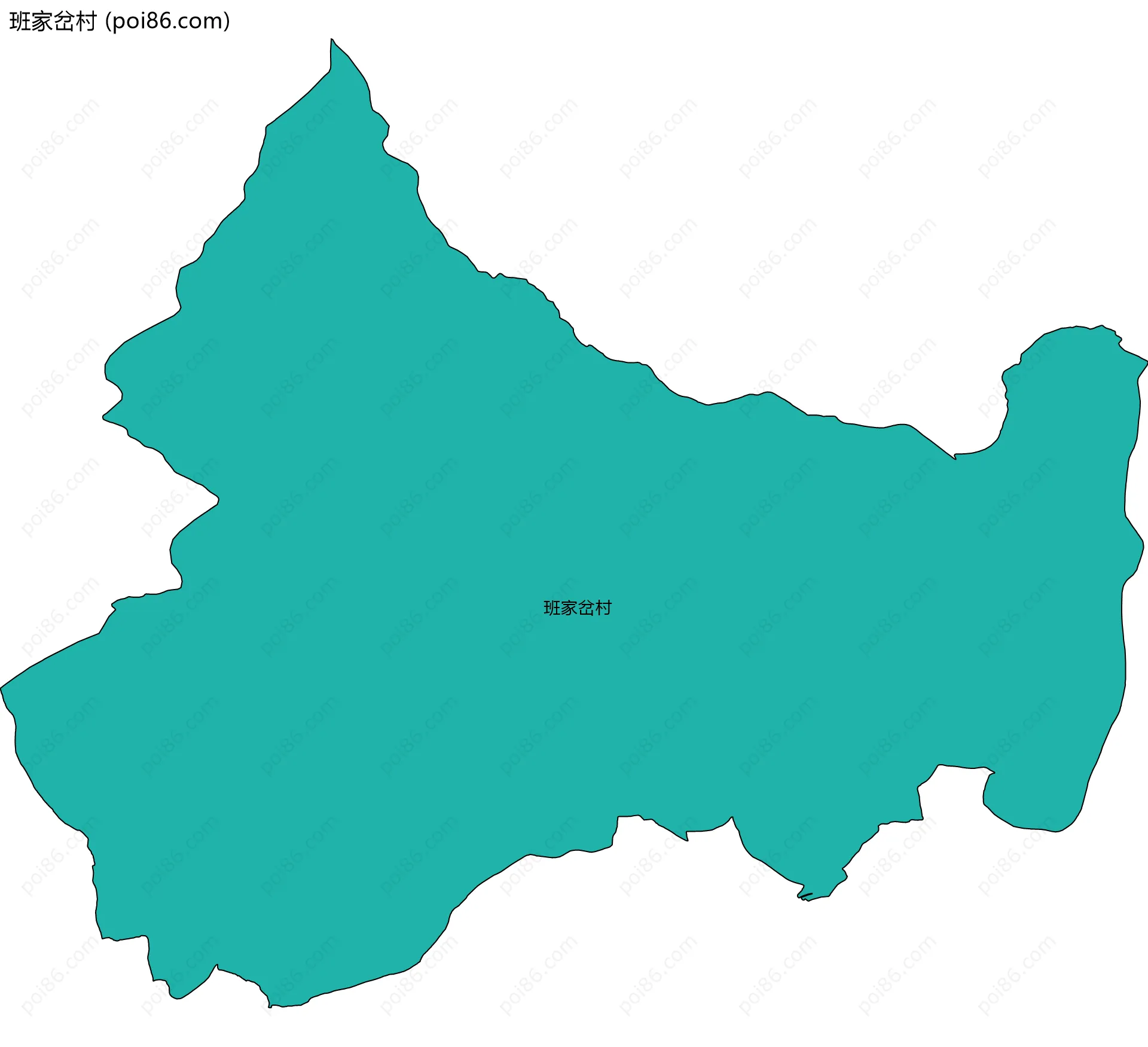 班家岔村边界地图