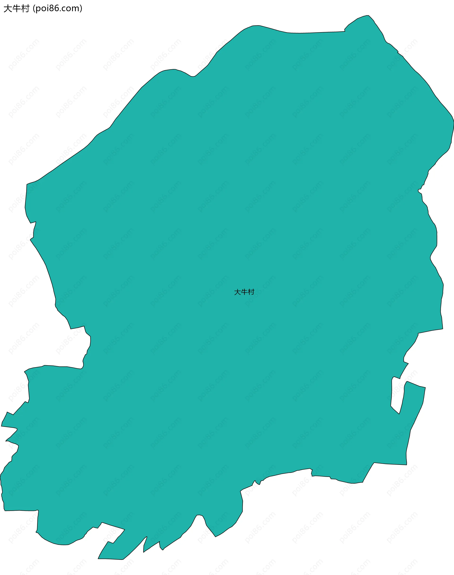 大牛村边界地图
