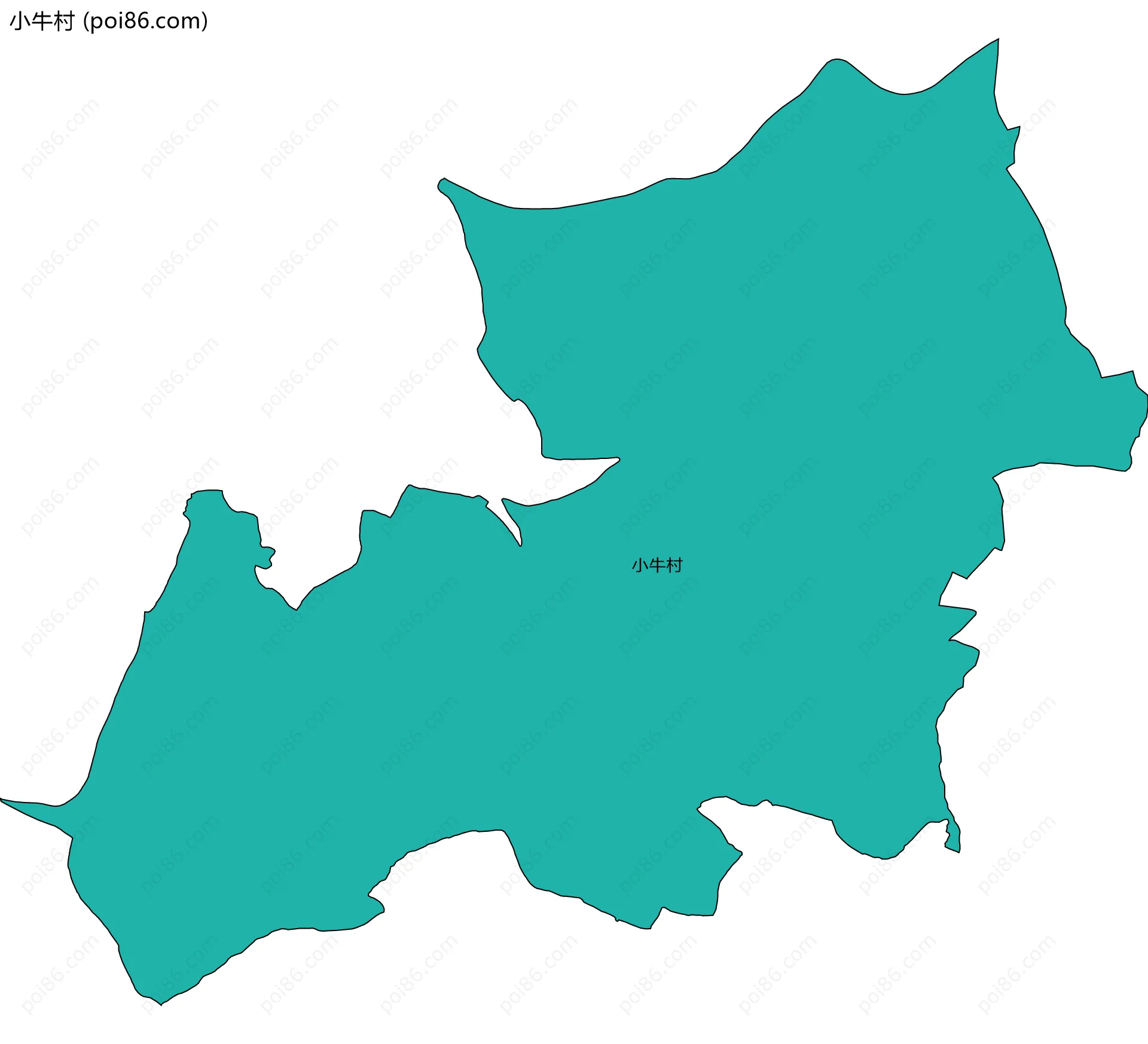小牛村边界地图