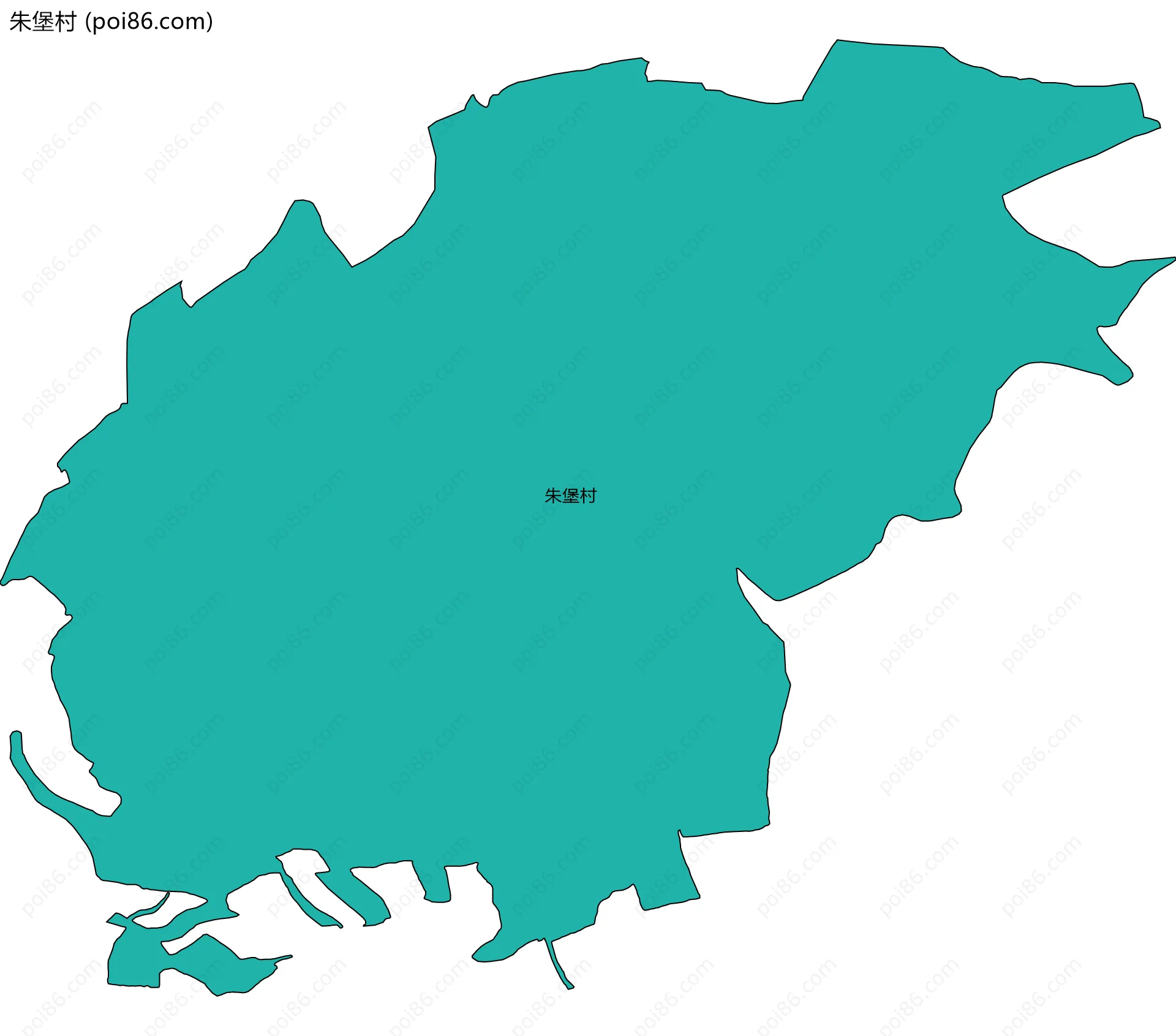 朱堡村边界地图