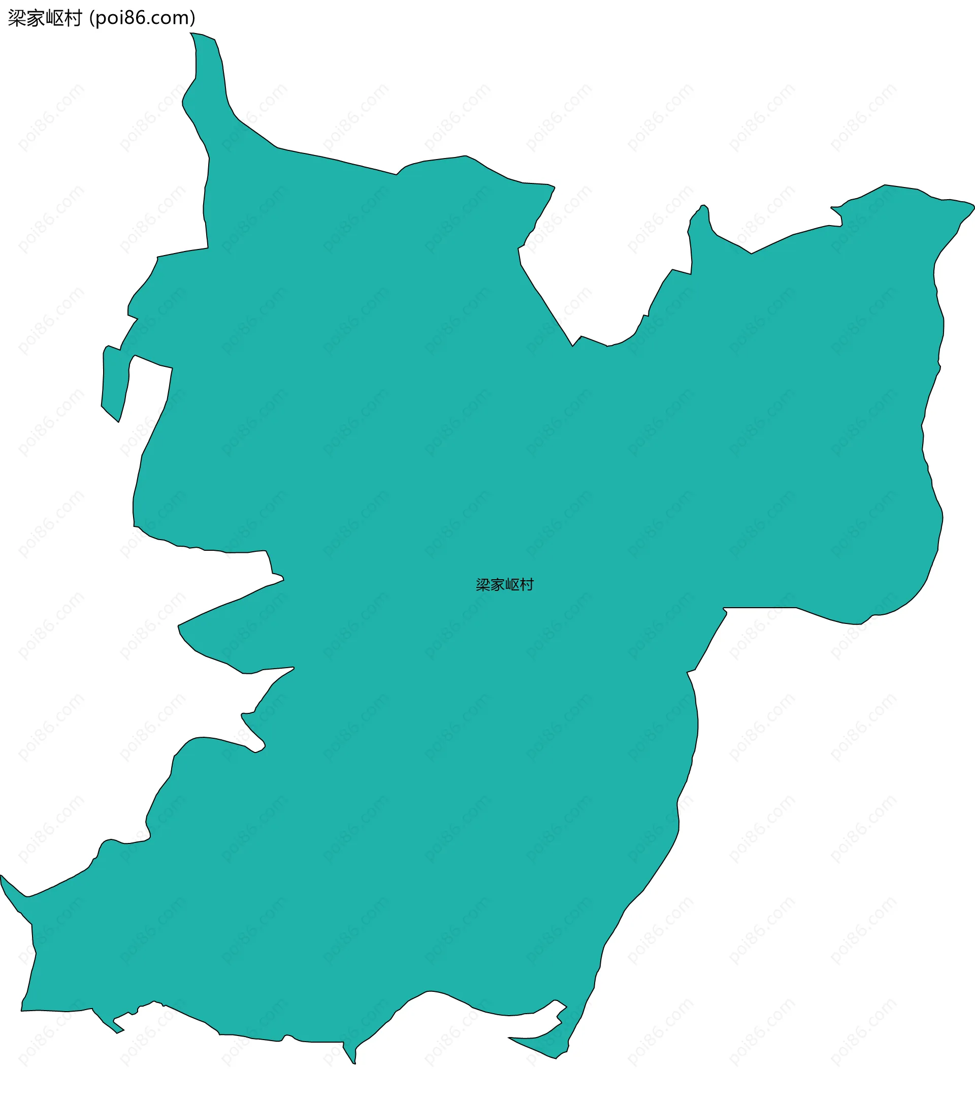 梁家岖村边界地图