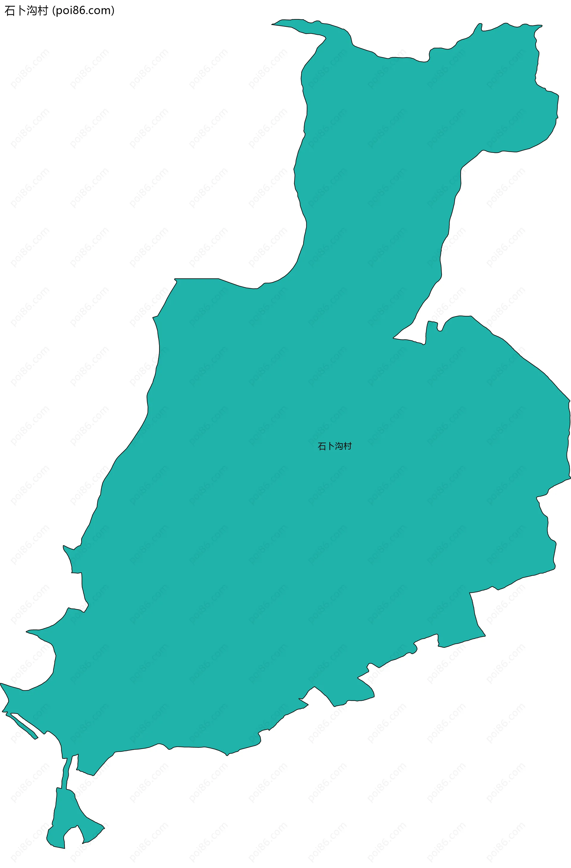 石卜沟村边界地图