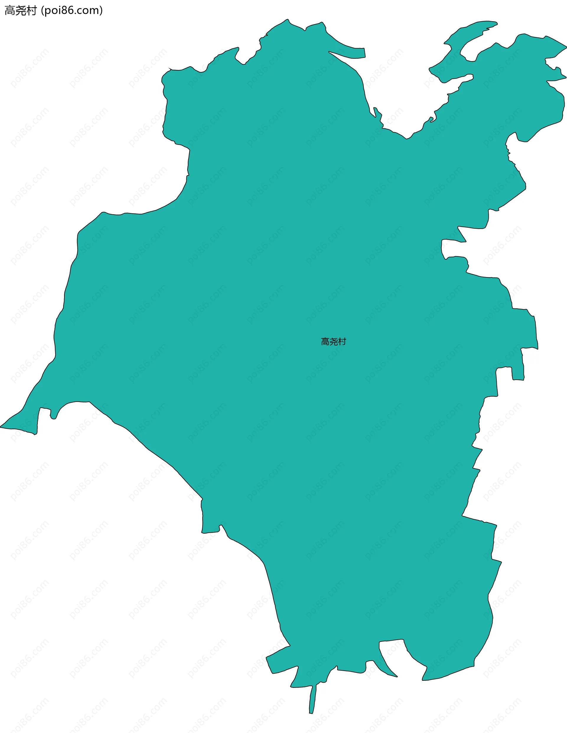 高尧村边界地图