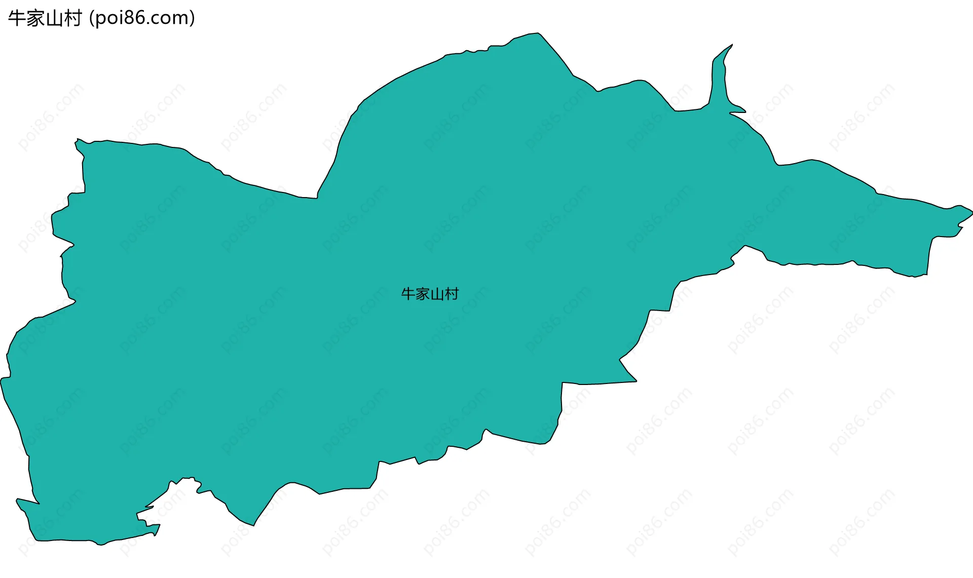 牛家山村边界地图