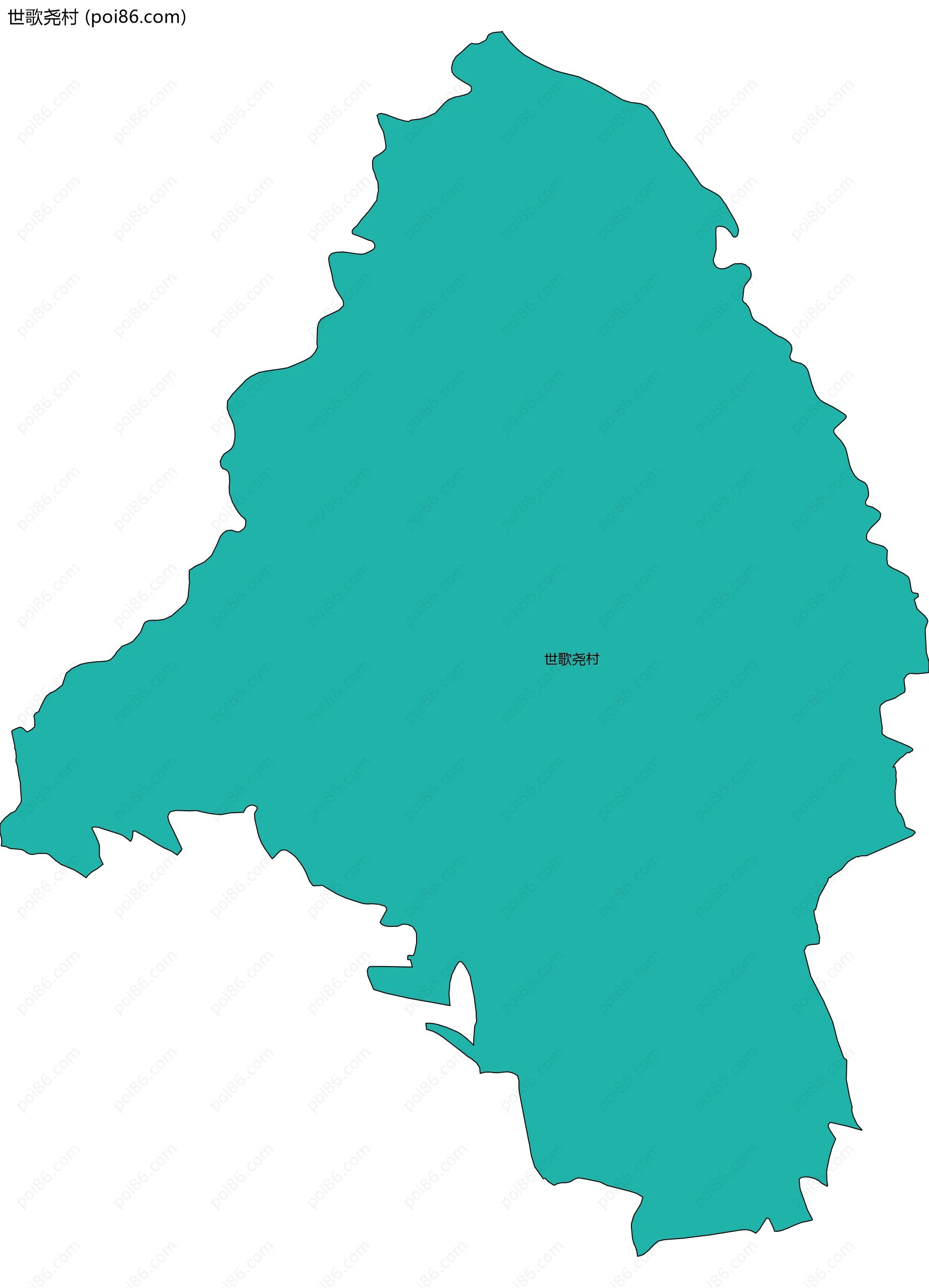 世歌尧村边界地图