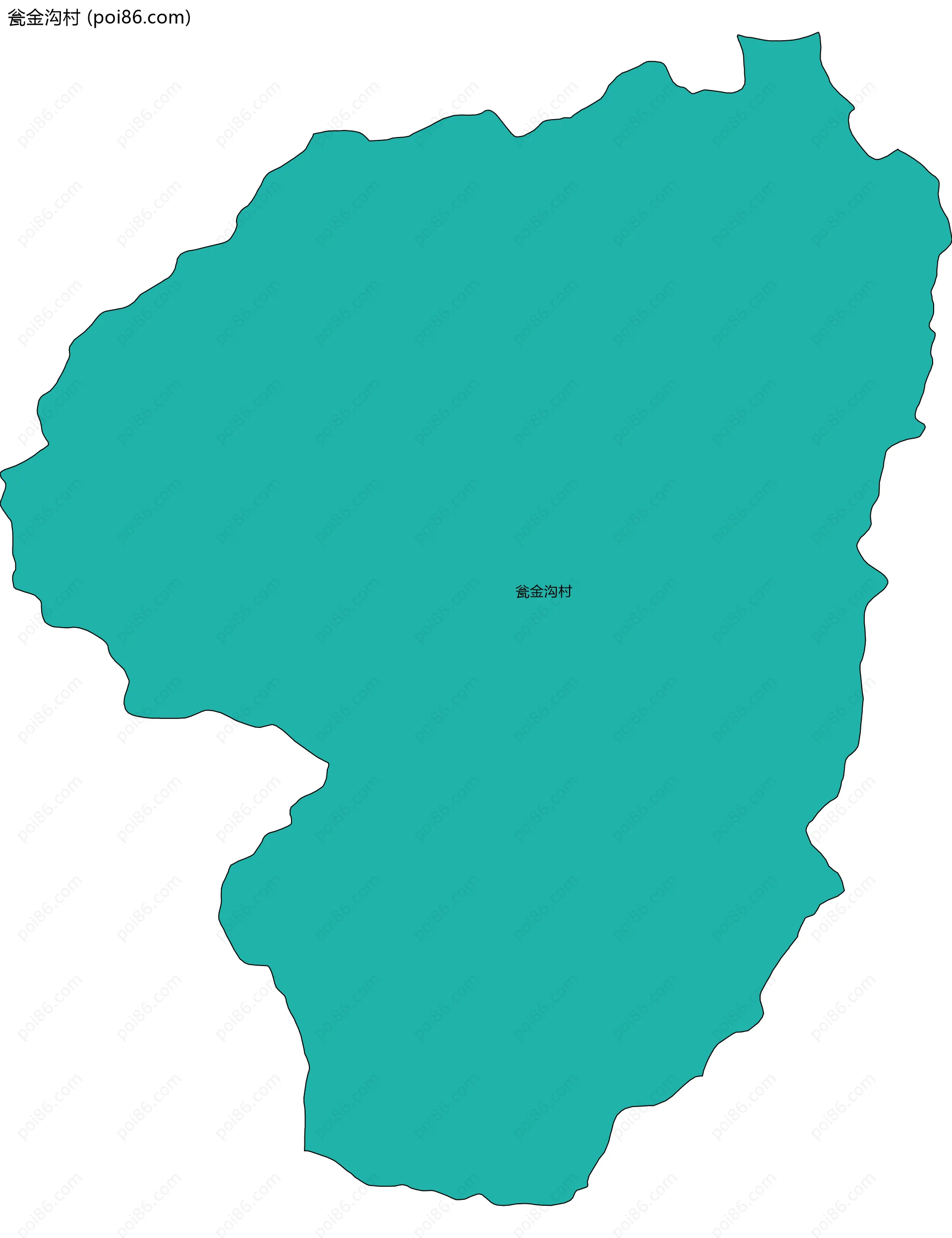 瓮金沟村边界地图