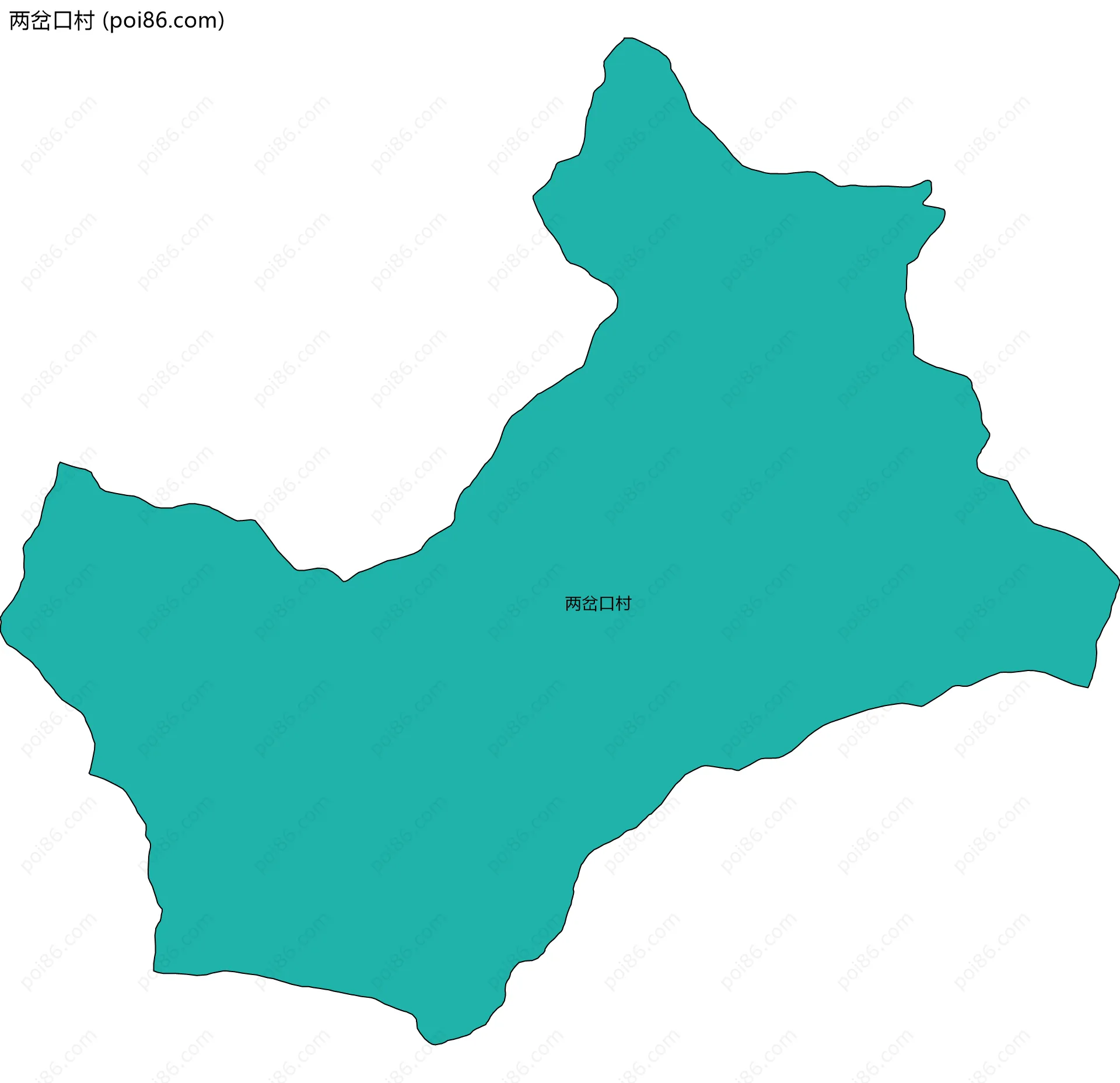 两岔口村边界地图