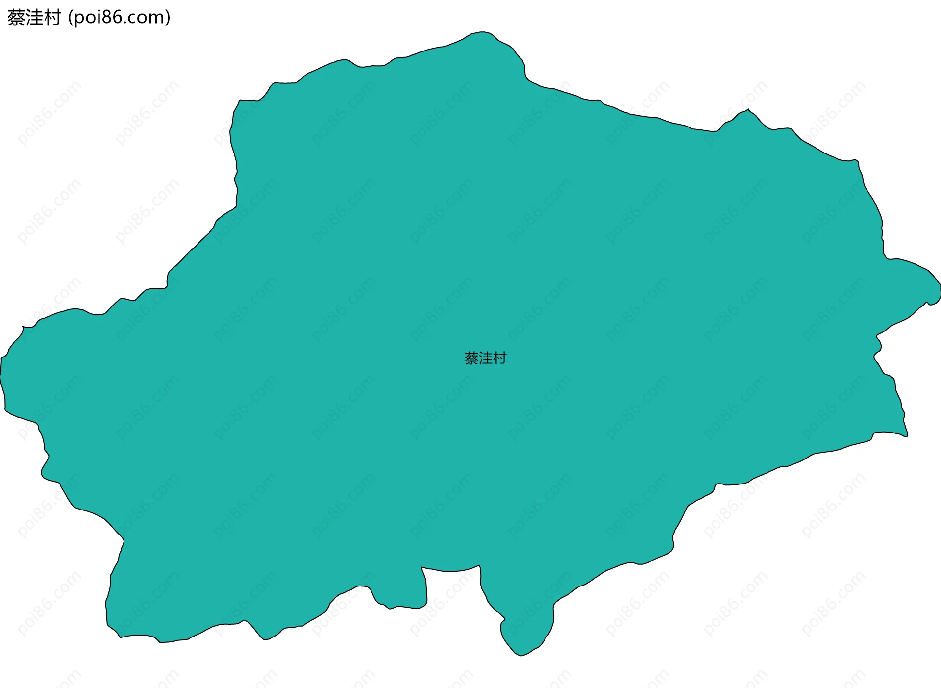 蔡洼村边界地图