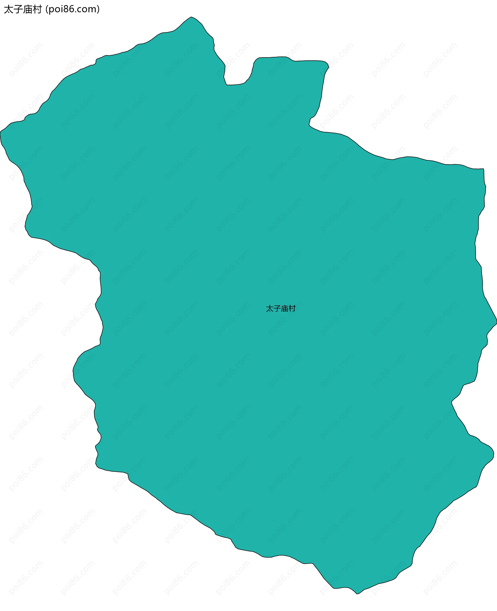 太子庙村边界地图