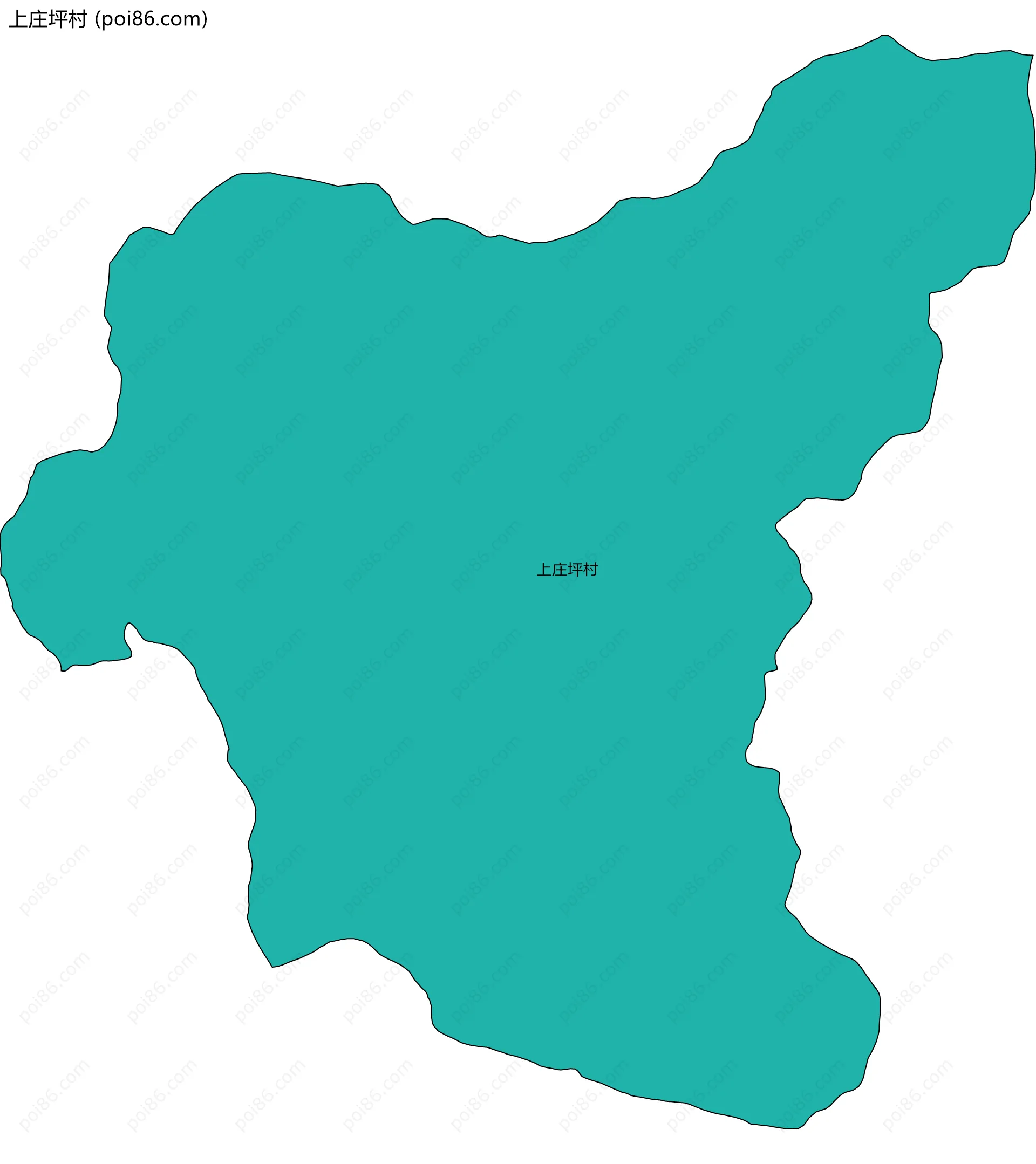 上庄坪村边界地图