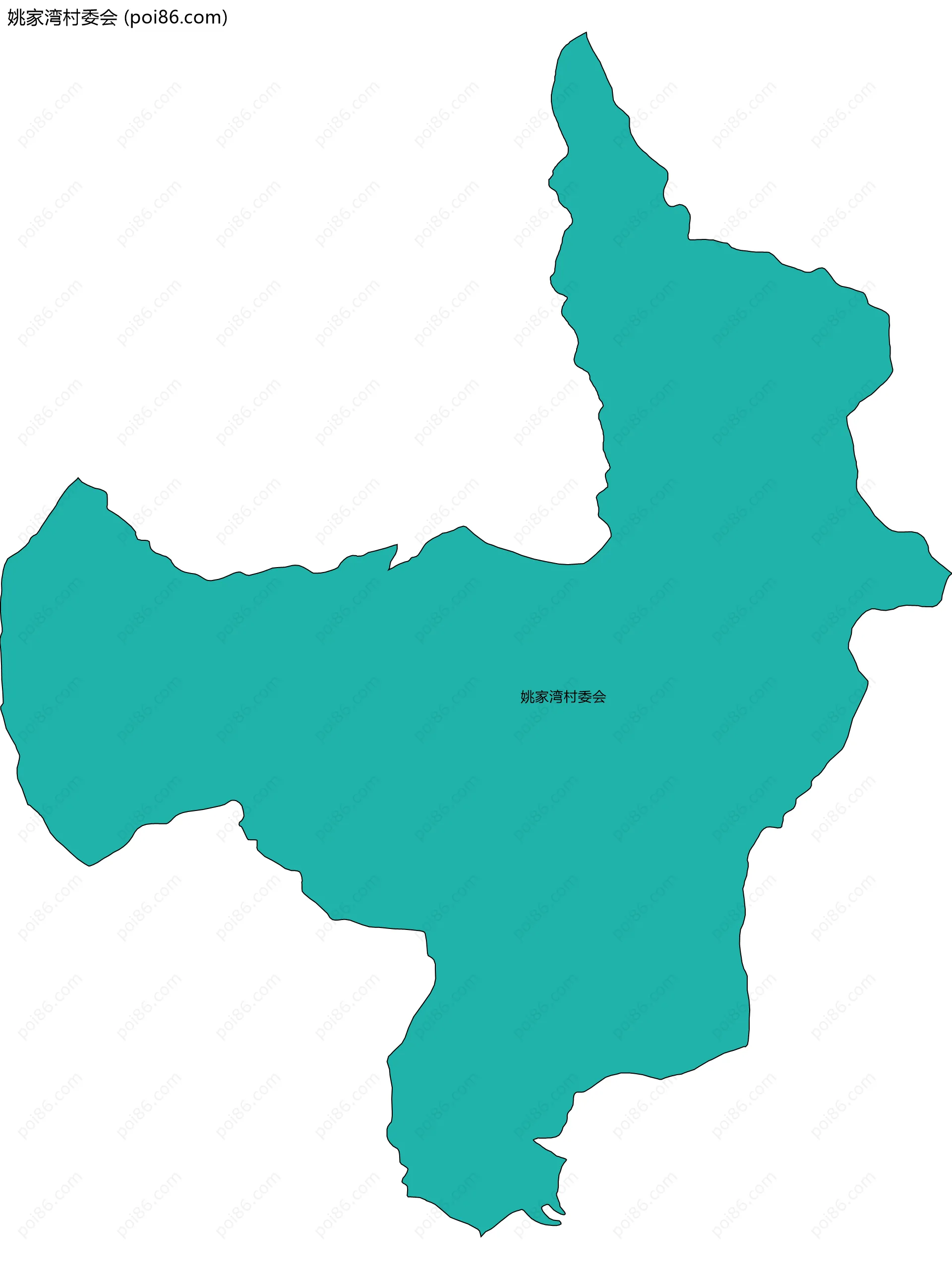 姚家湾村委会边界地图