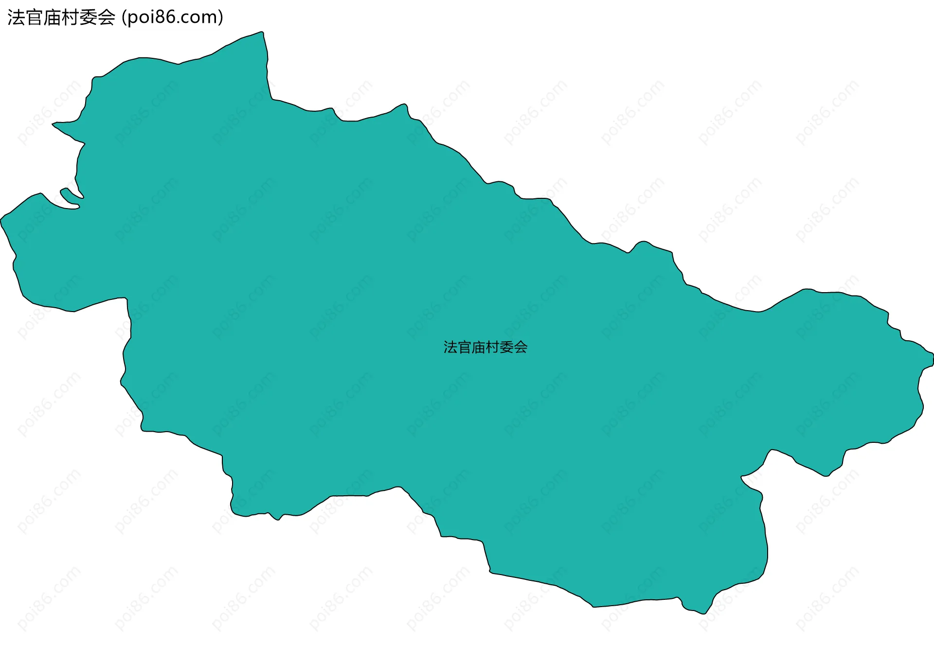 法官庙村委会边界地图