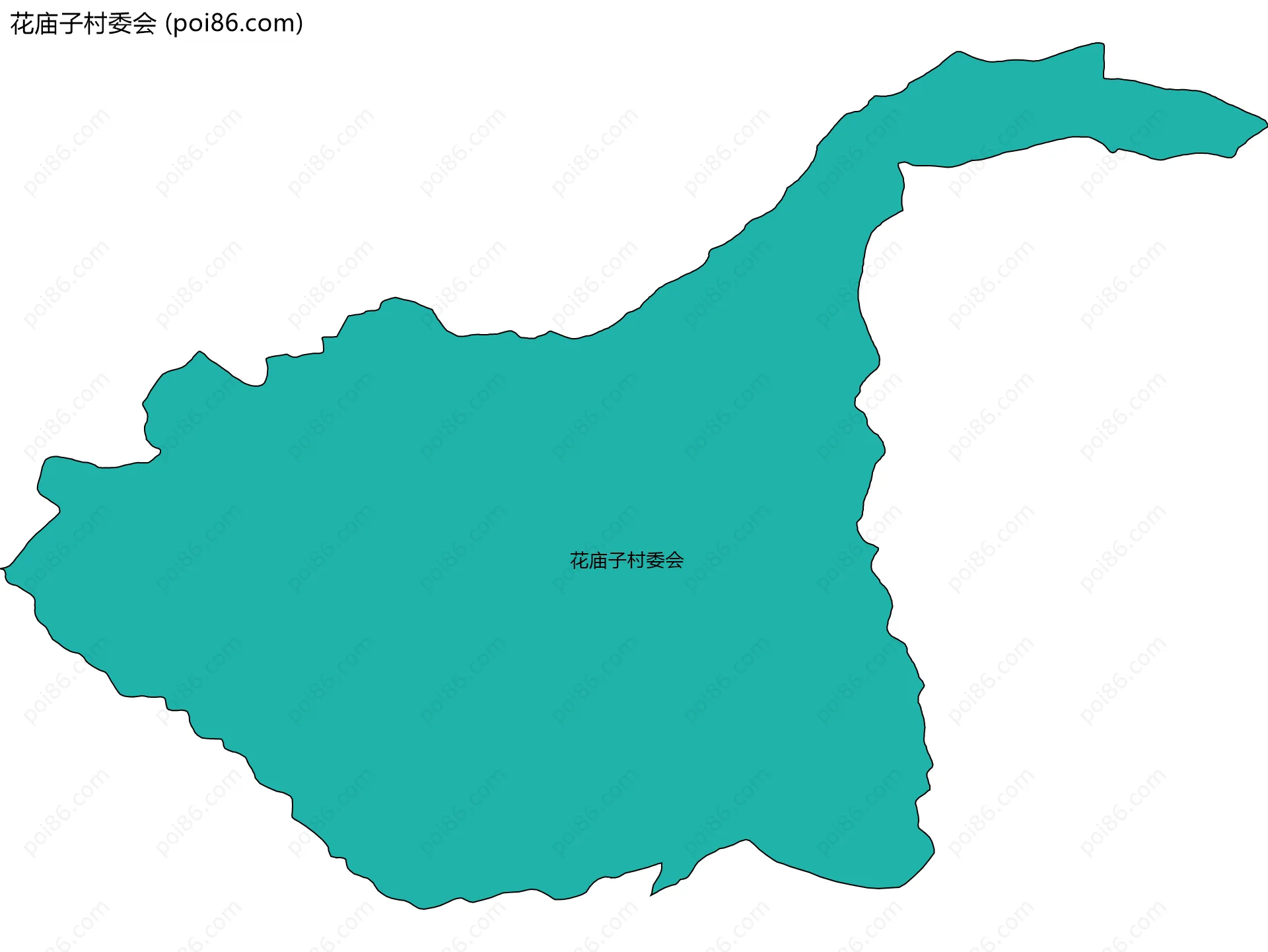 花庙子村委会边界地图