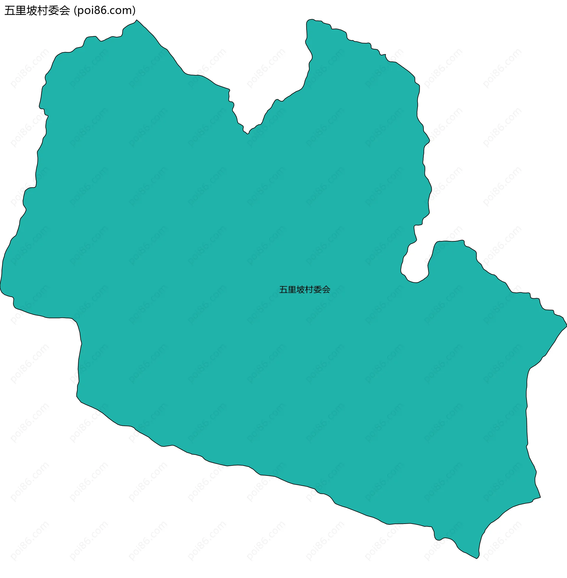 五里坡村委会边界地图