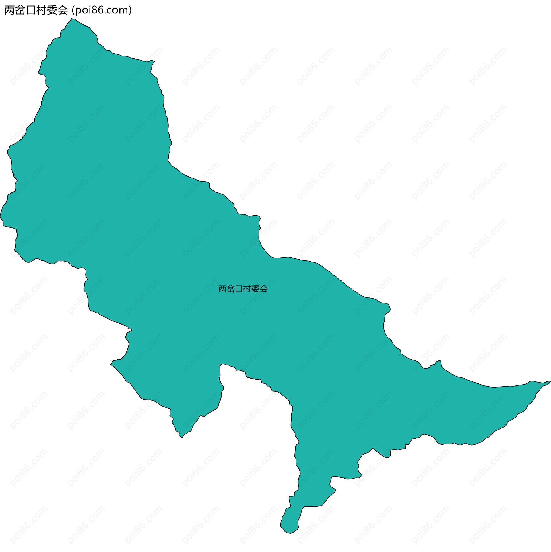 两岔口村委会边界地图