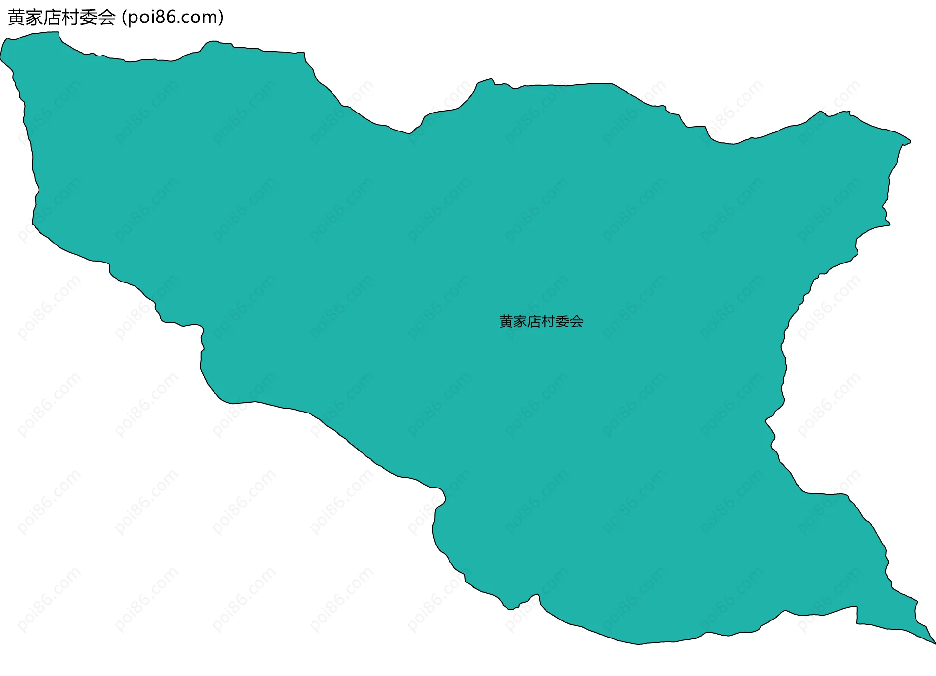黄家店村委会边界地图