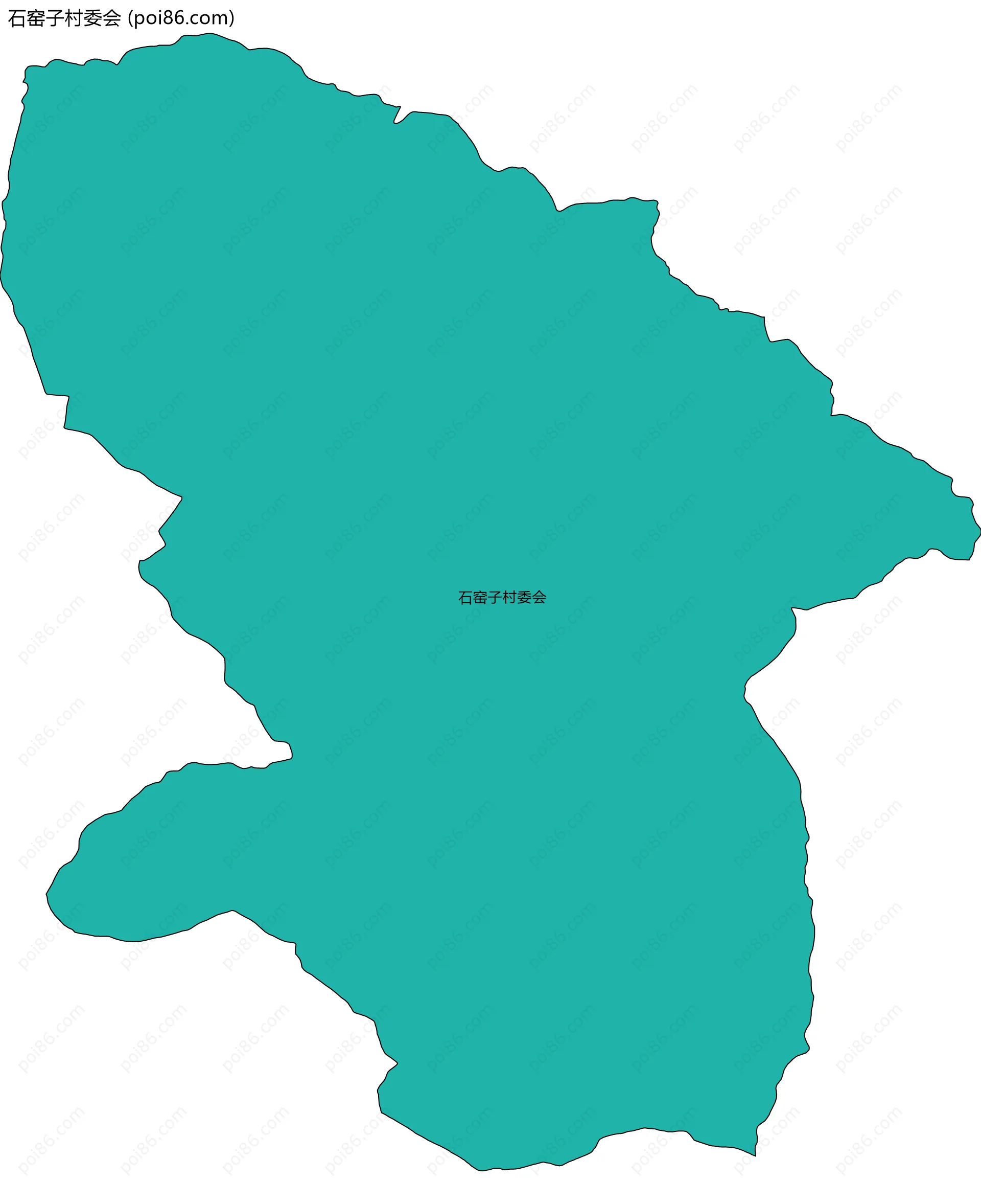 石窑子村委会边界地图