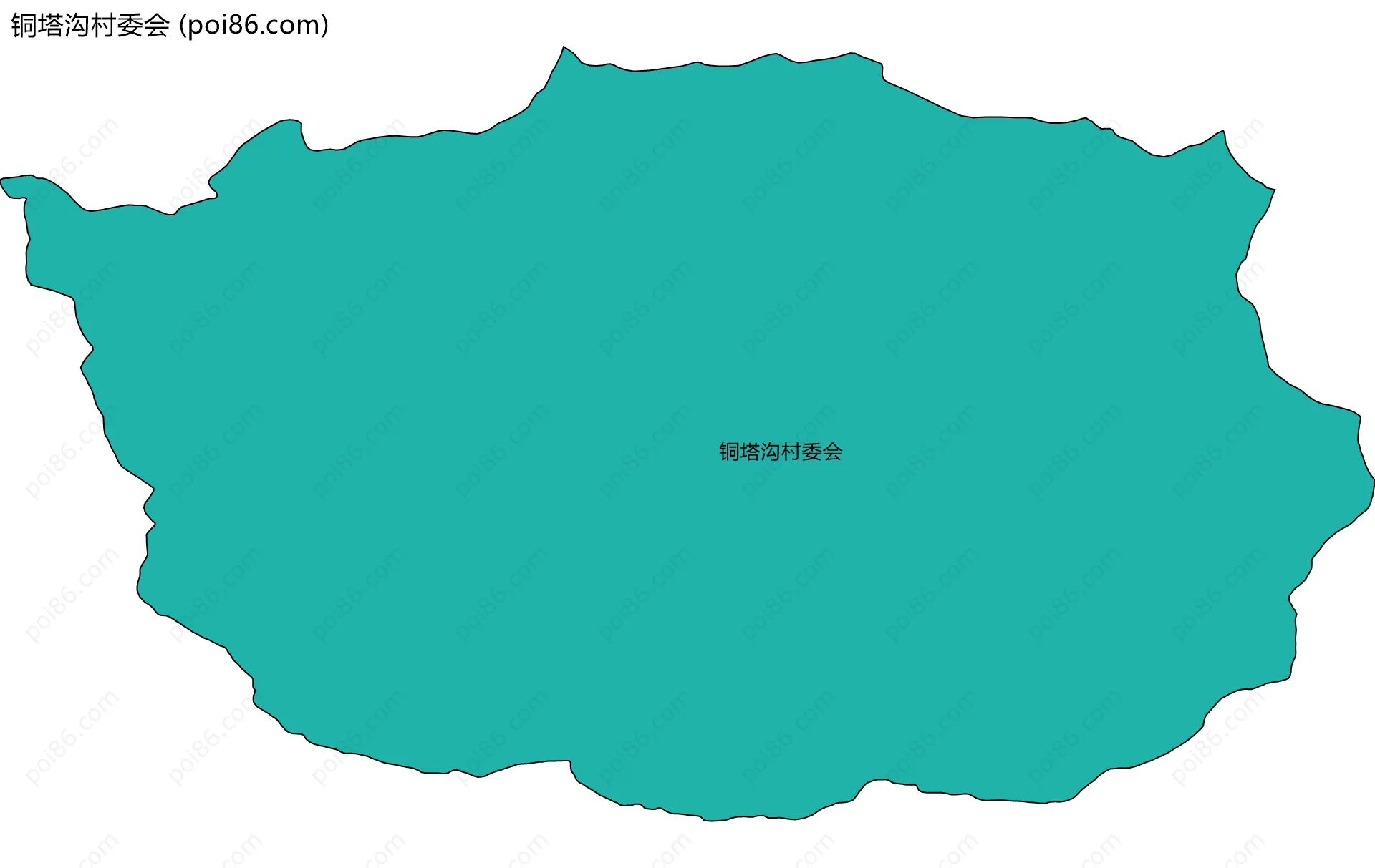 铜塔沟村委会边界地图