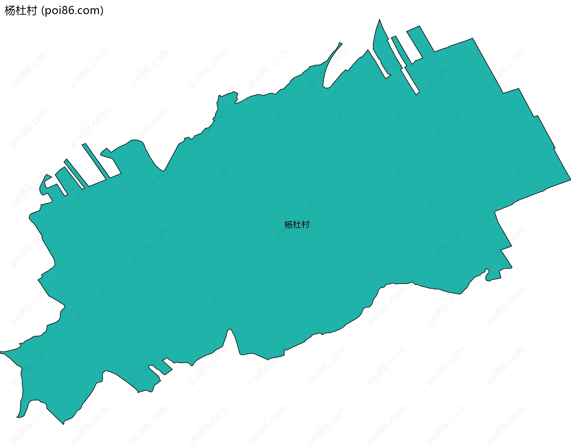 杨杜村边界地图