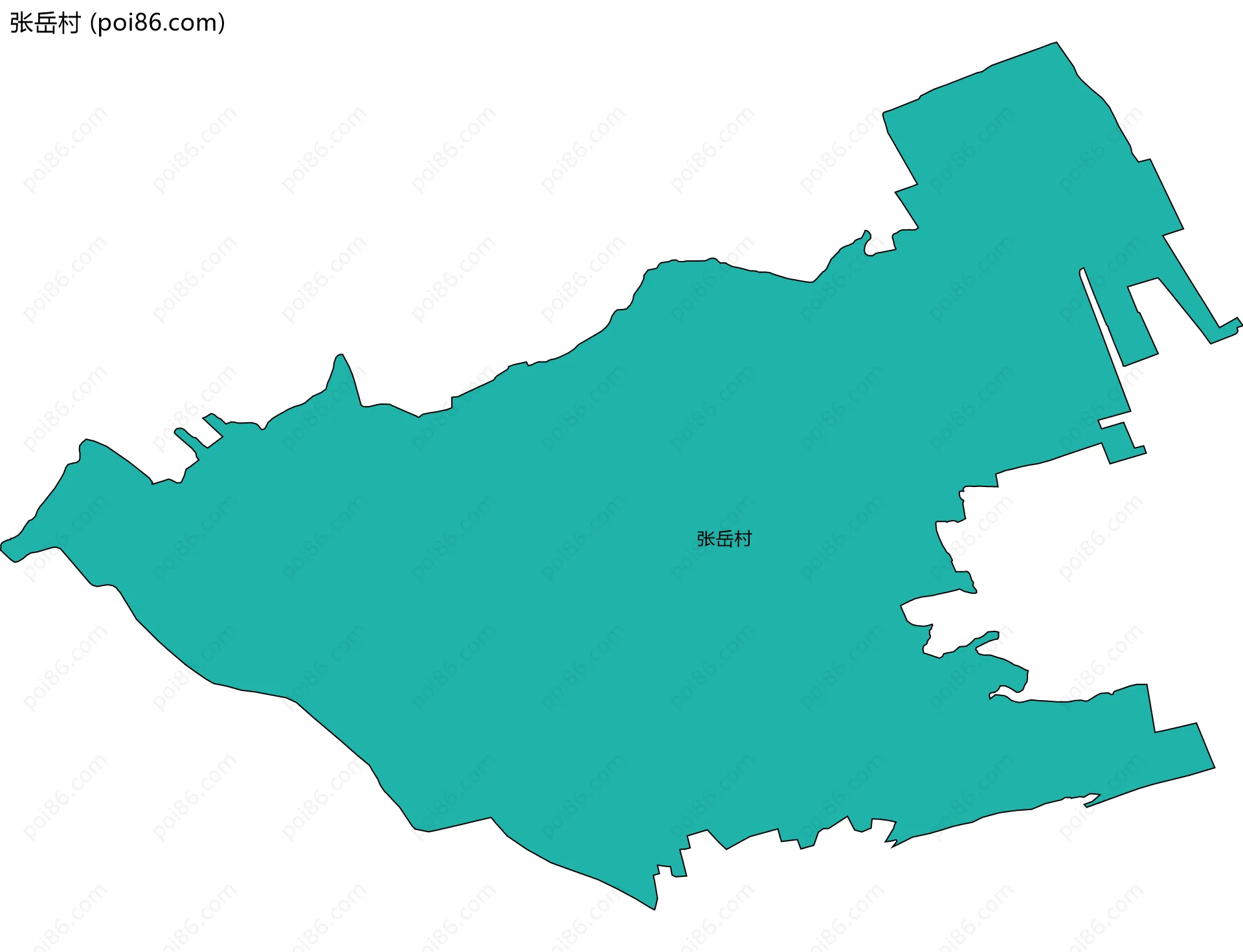 张岳村边界地图