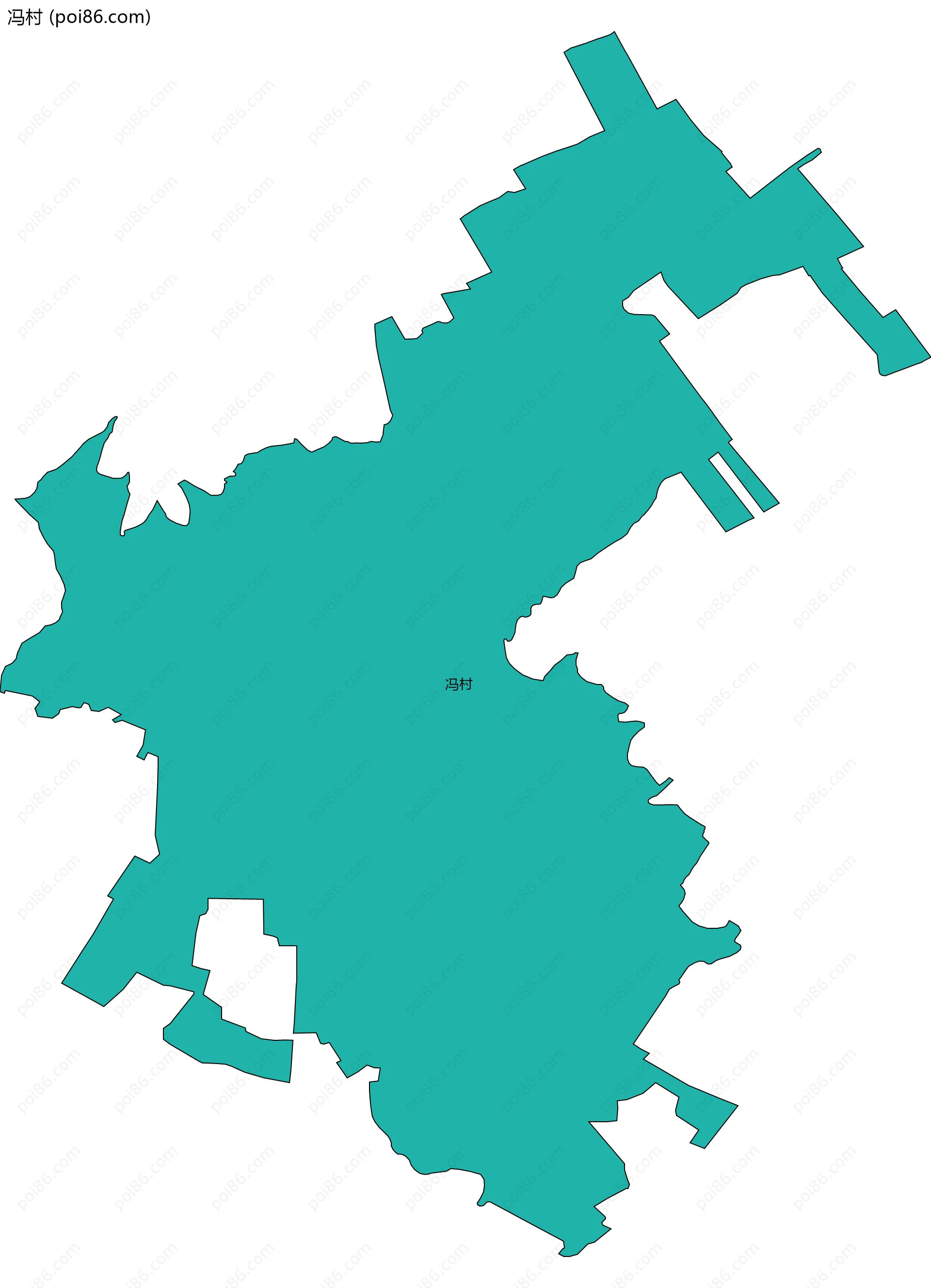 冯村边界地图
