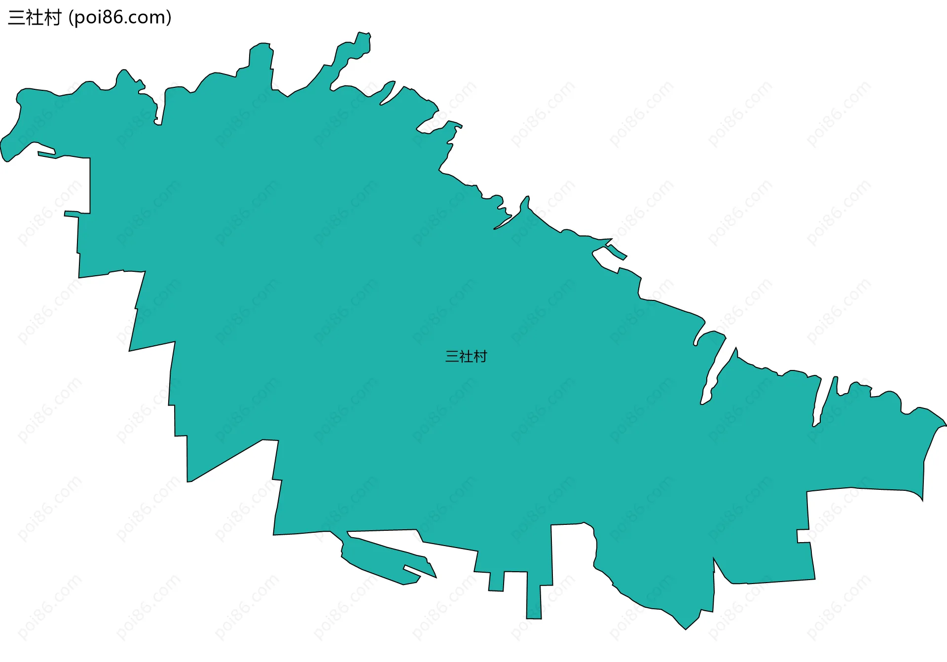 三社村边界地图