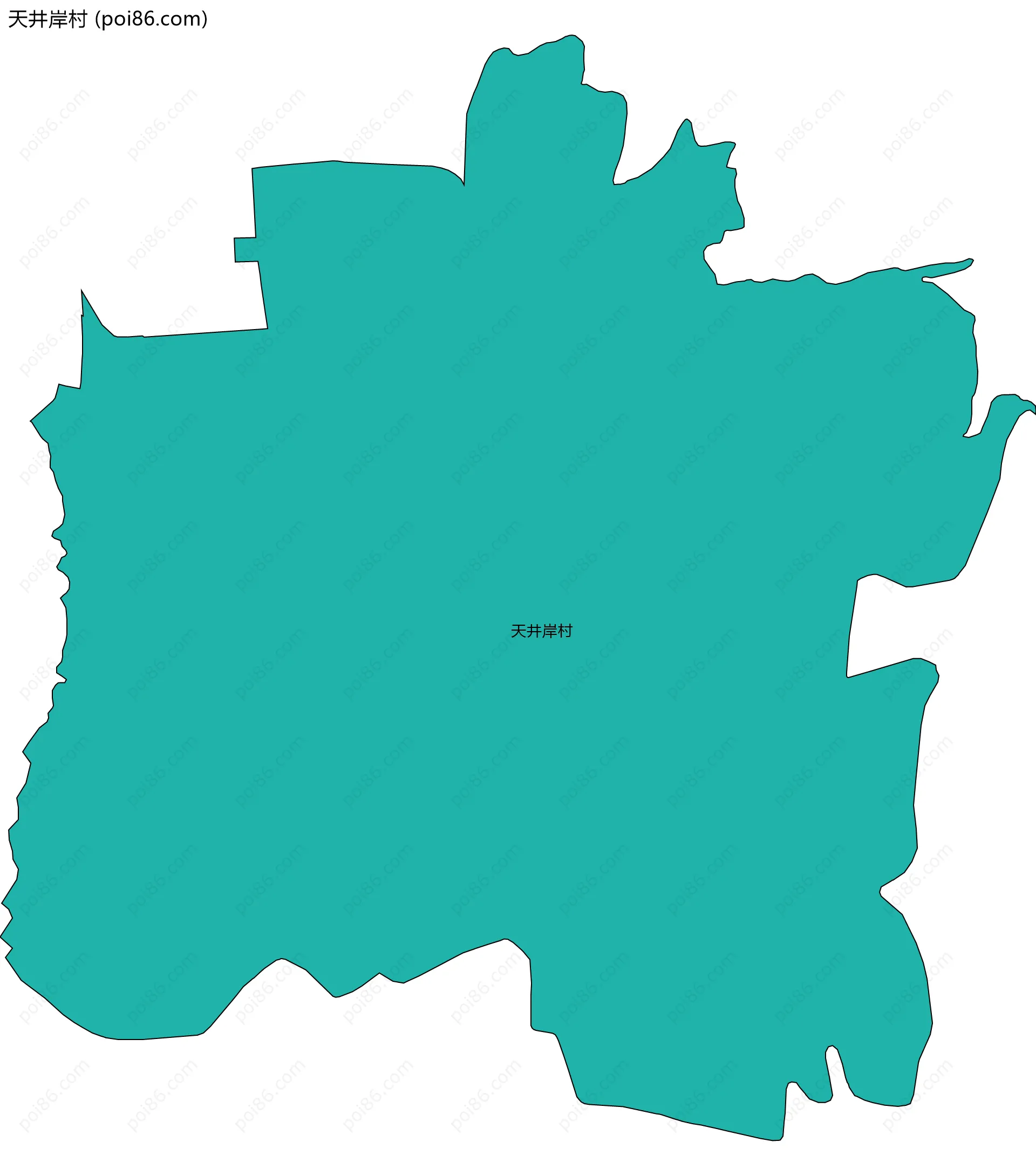 天井岸村边界地图