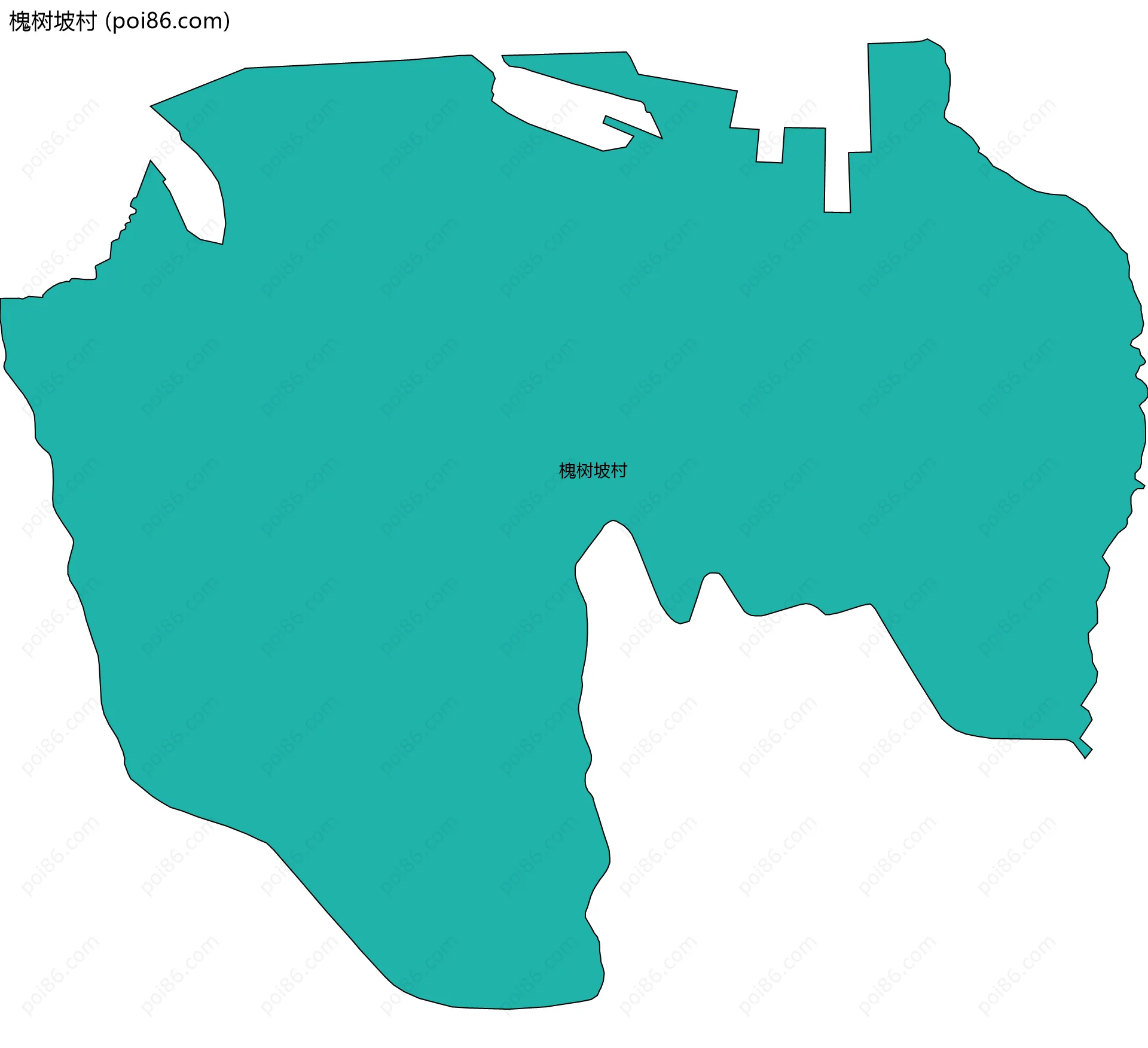 槐树坡村边界地图