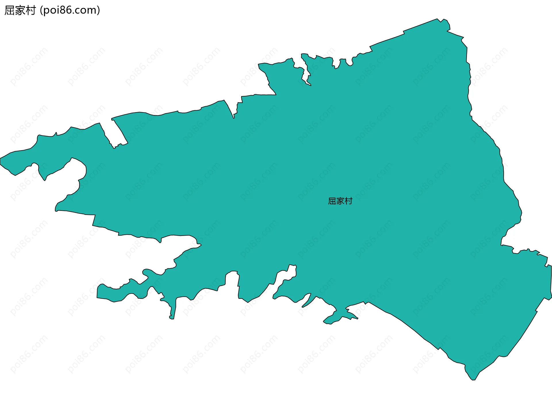 屈家村边界地图