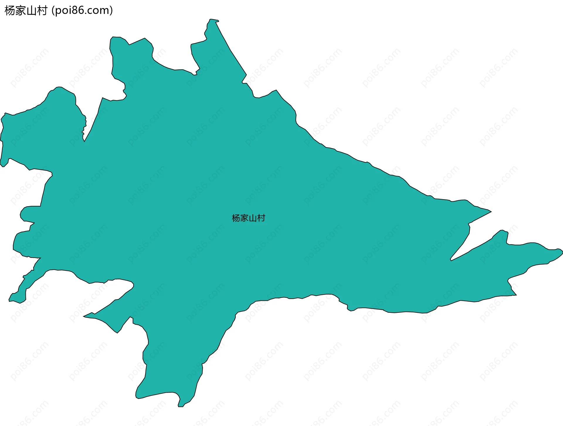 杨家山村边界地图