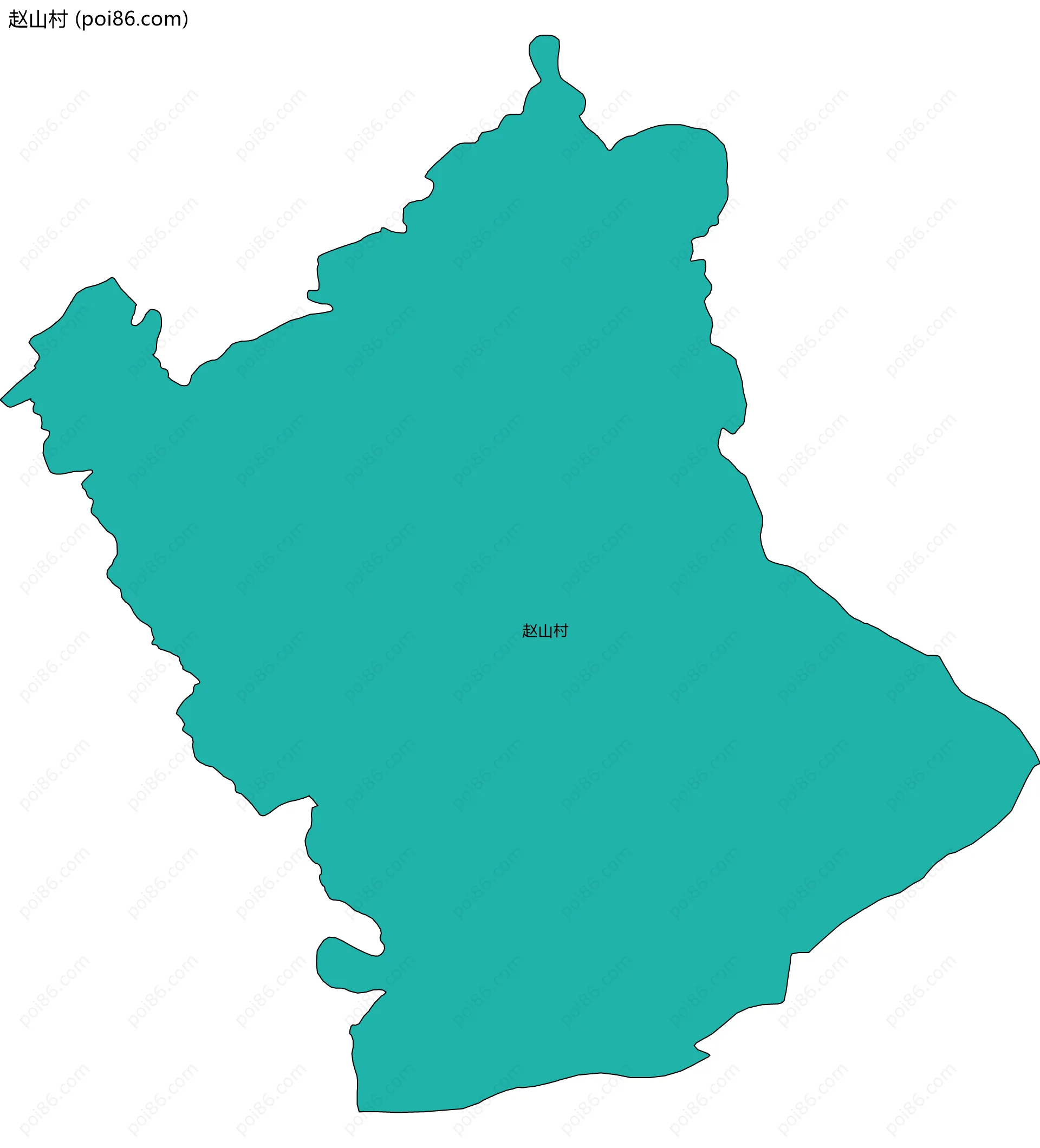 赵山村边界地图