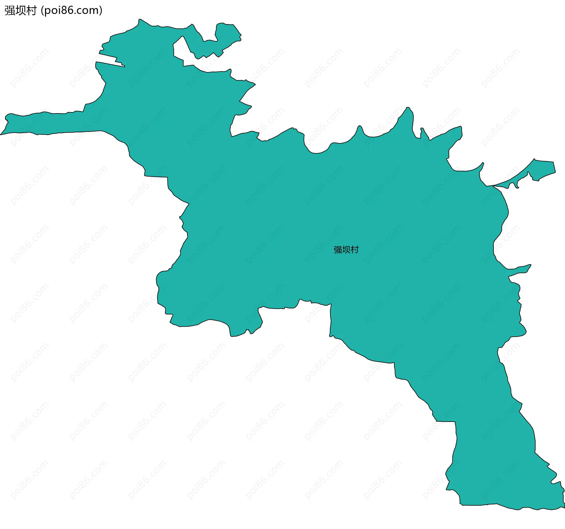 强坝村边界地图