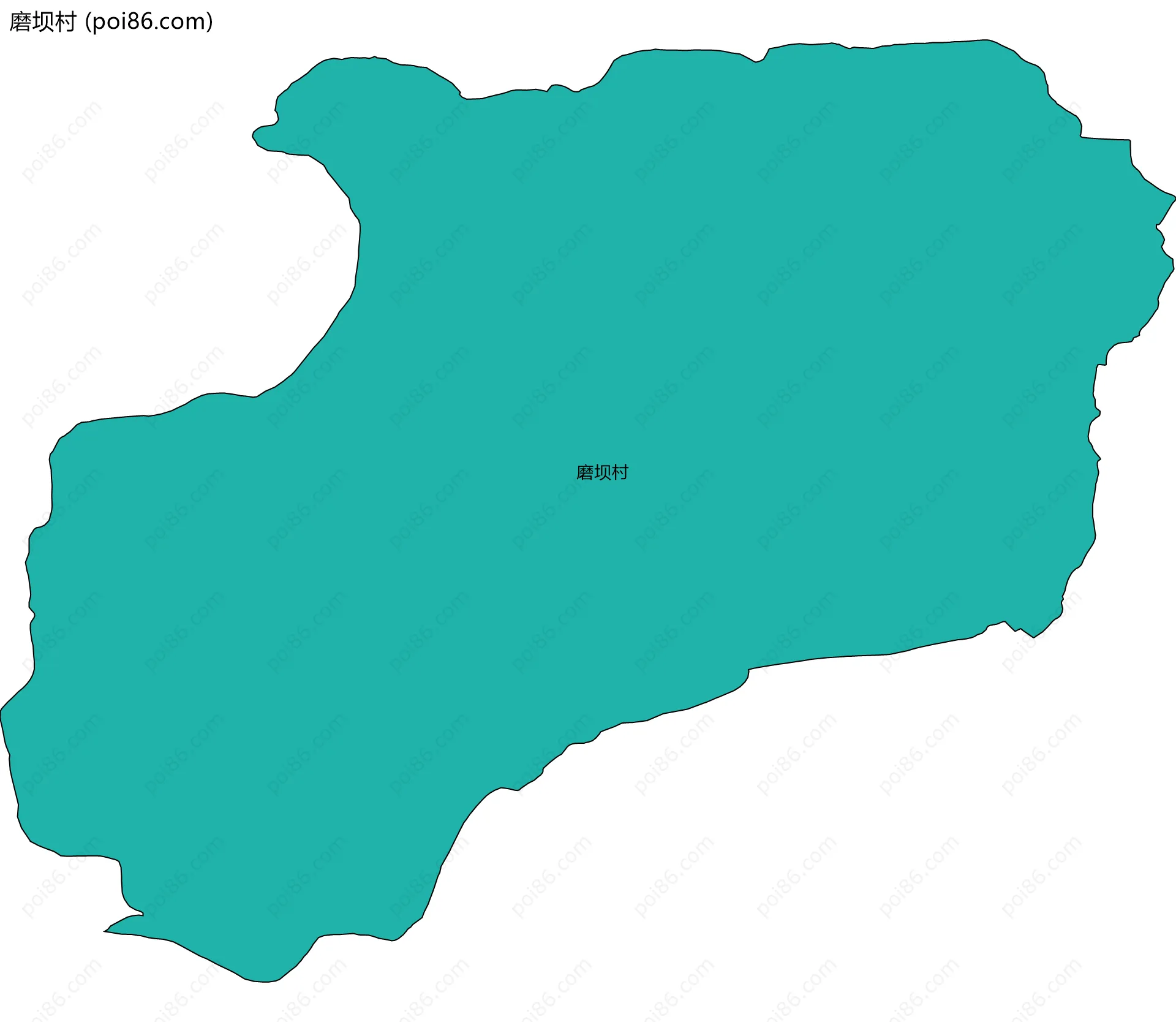 磨坝村边界地图