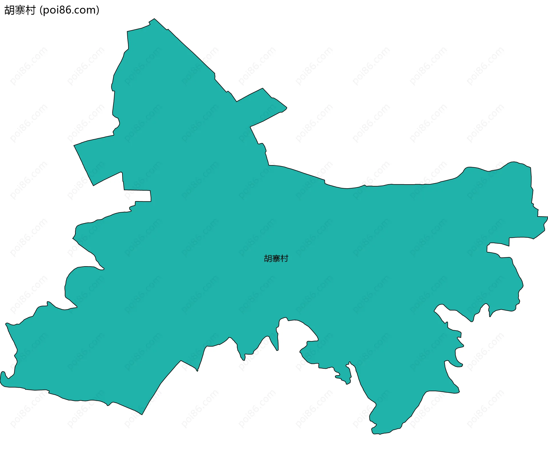 胡寨村边界地图