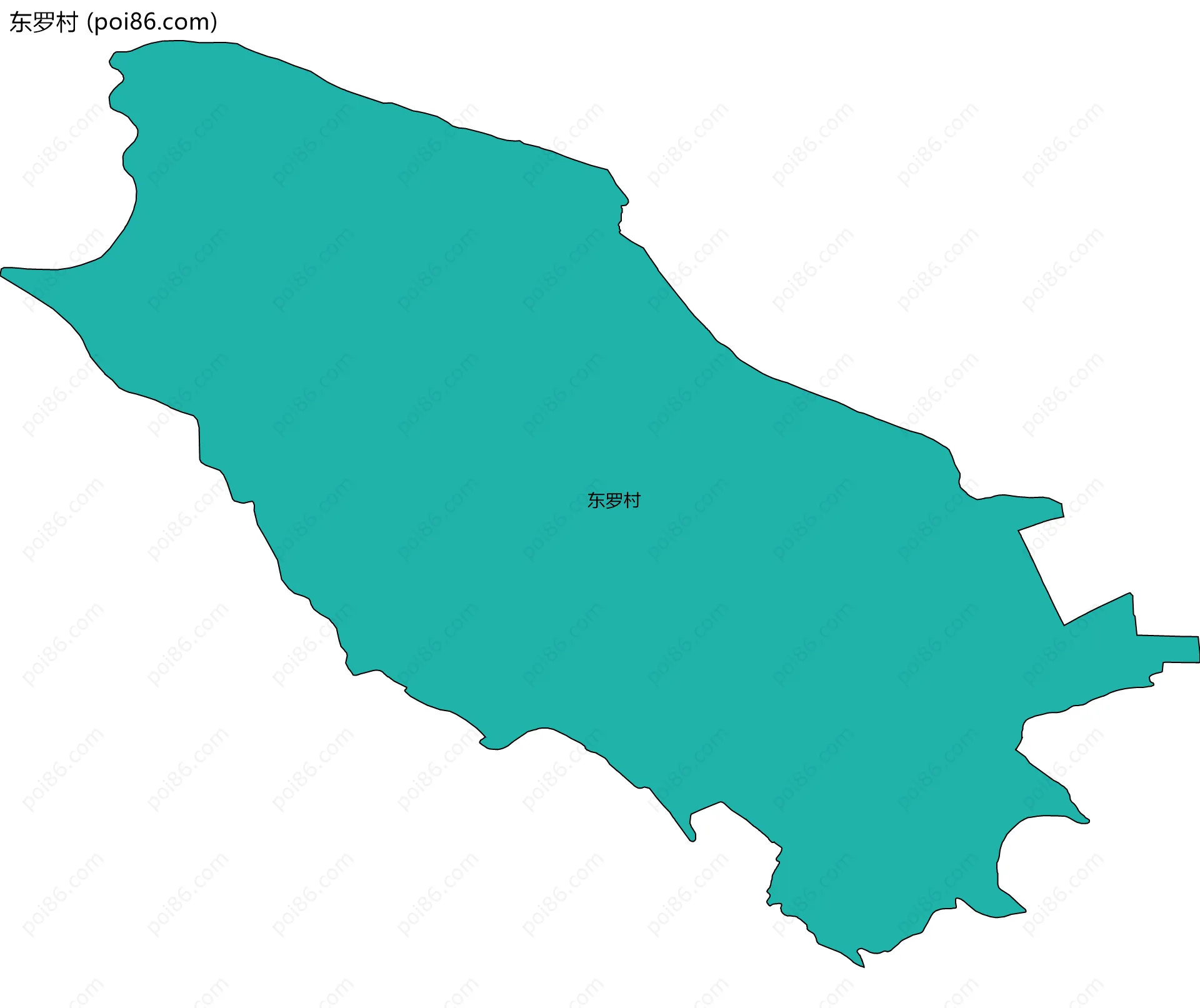 东罗村边界地图