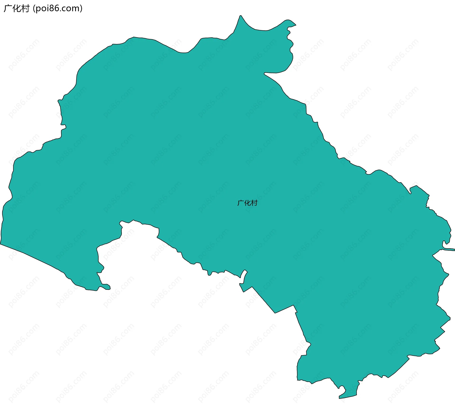广化村边界地图