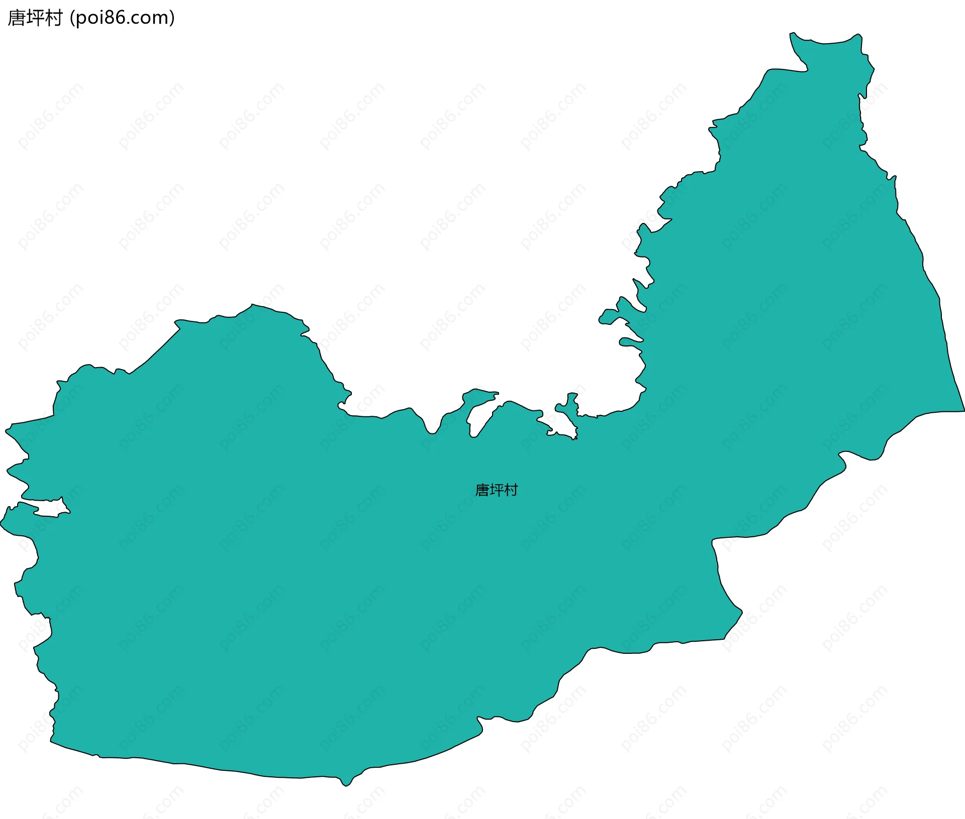 唐坪村边界地图