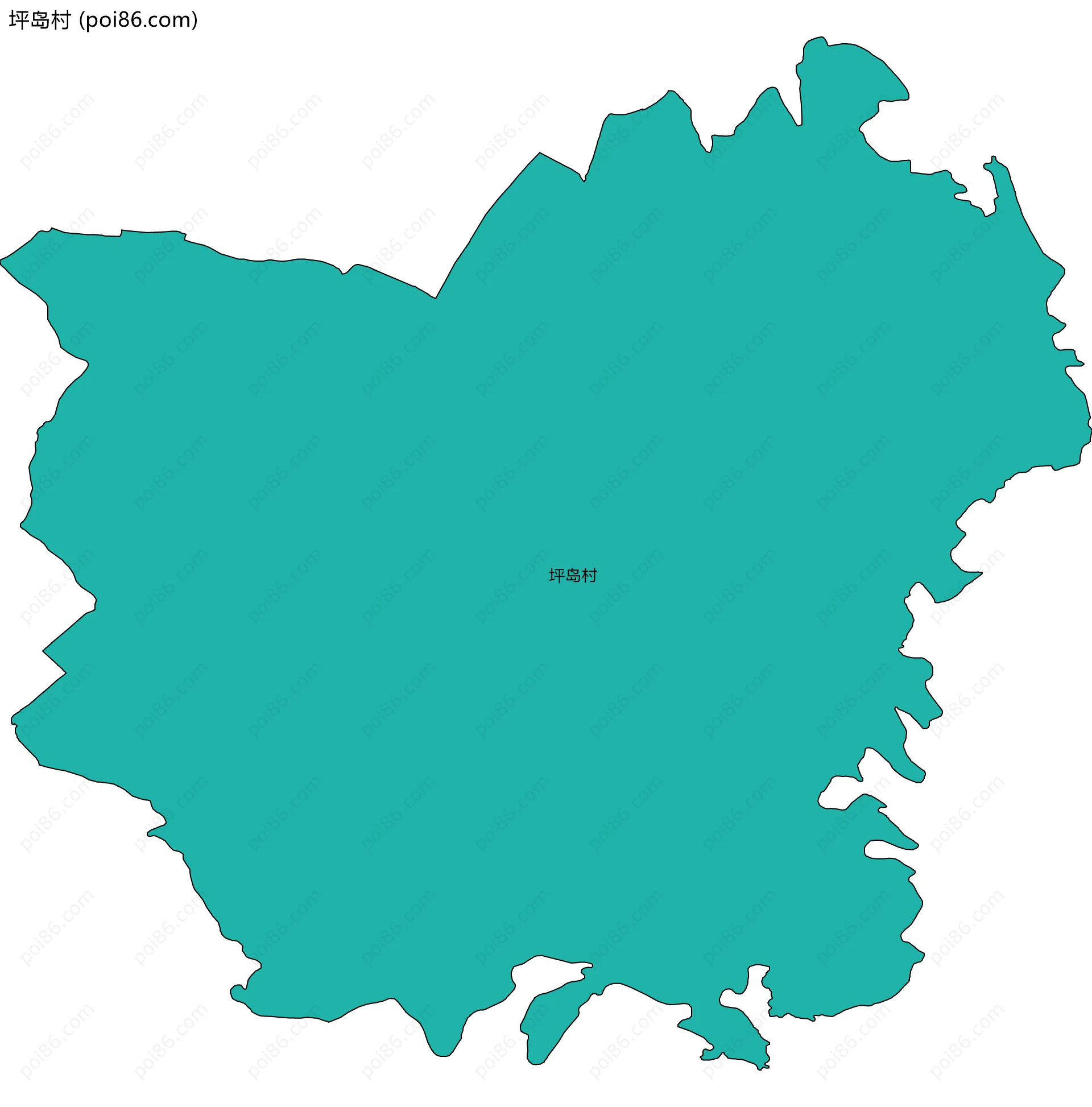 坪岛村边界地图