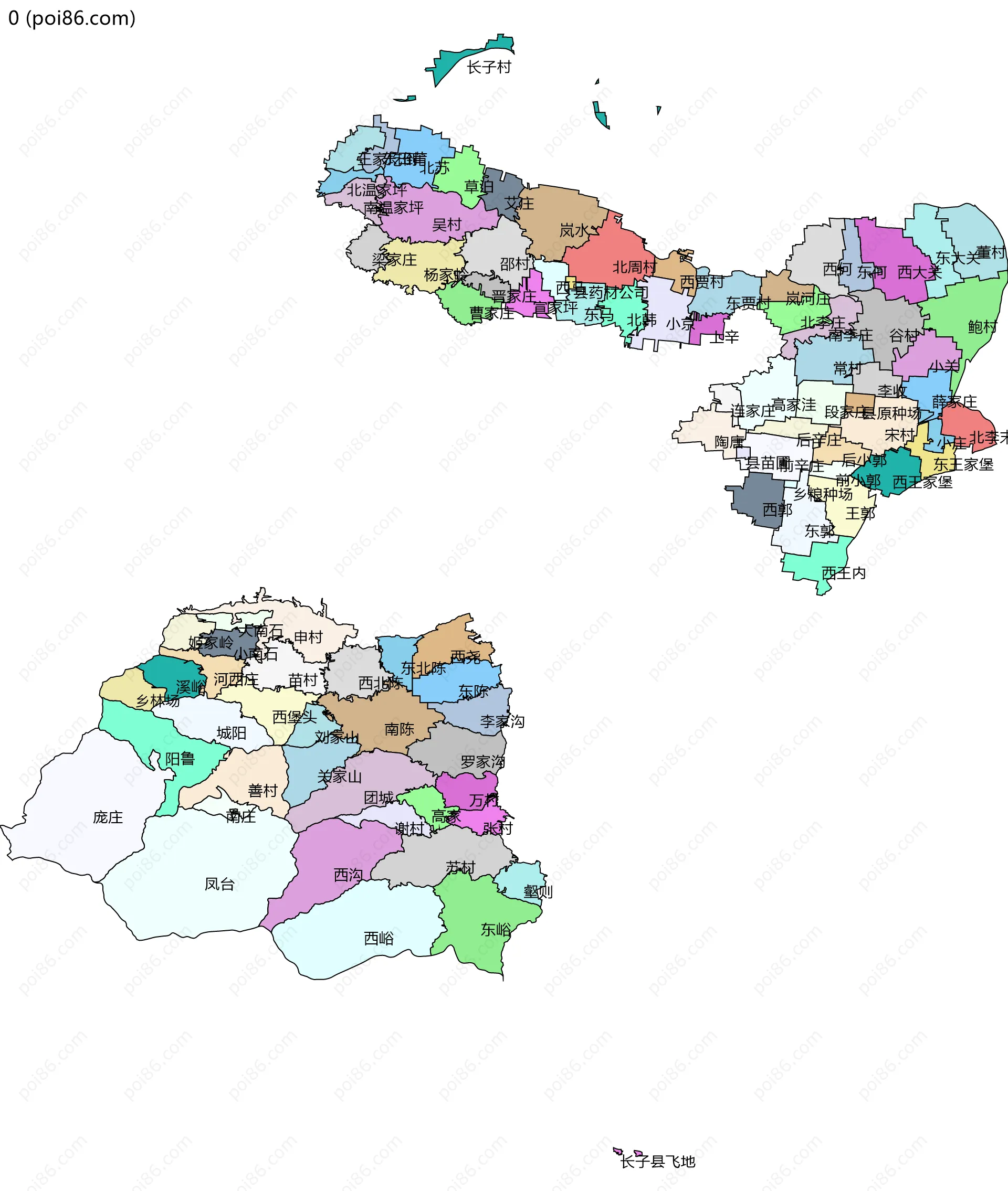 0边界地图(五级行政区划)
