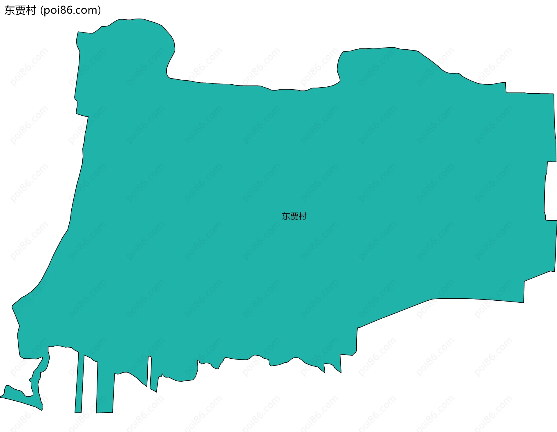 东贾村边界地图