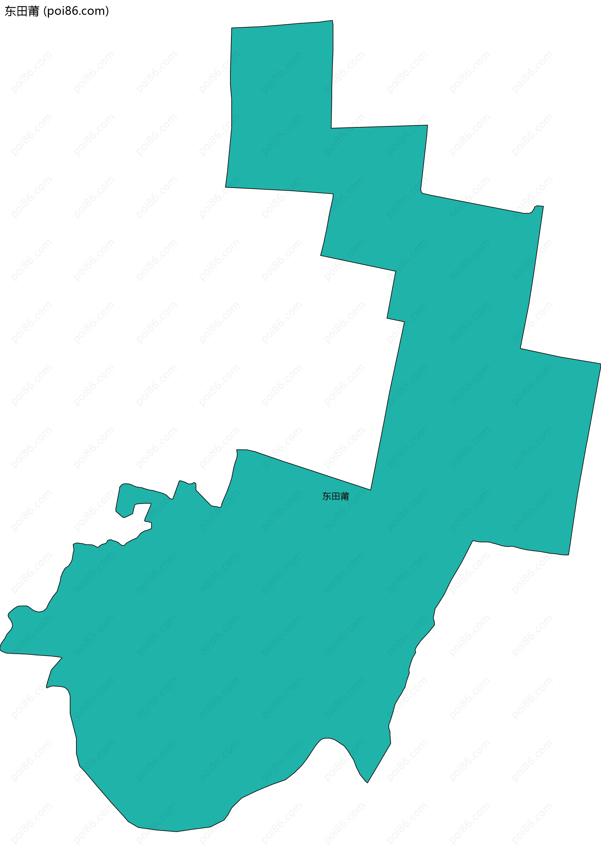 东田莆边界地图