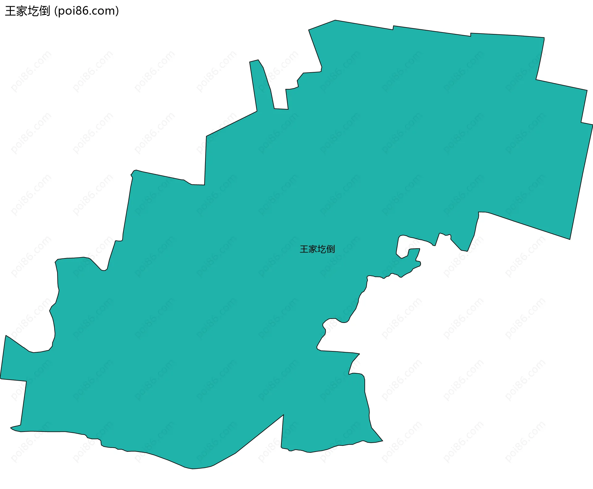 王家圪倒边界地图