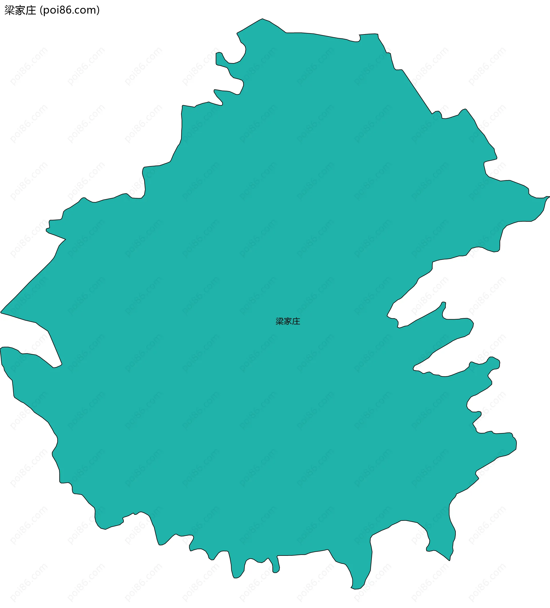 梁家庄边界地图