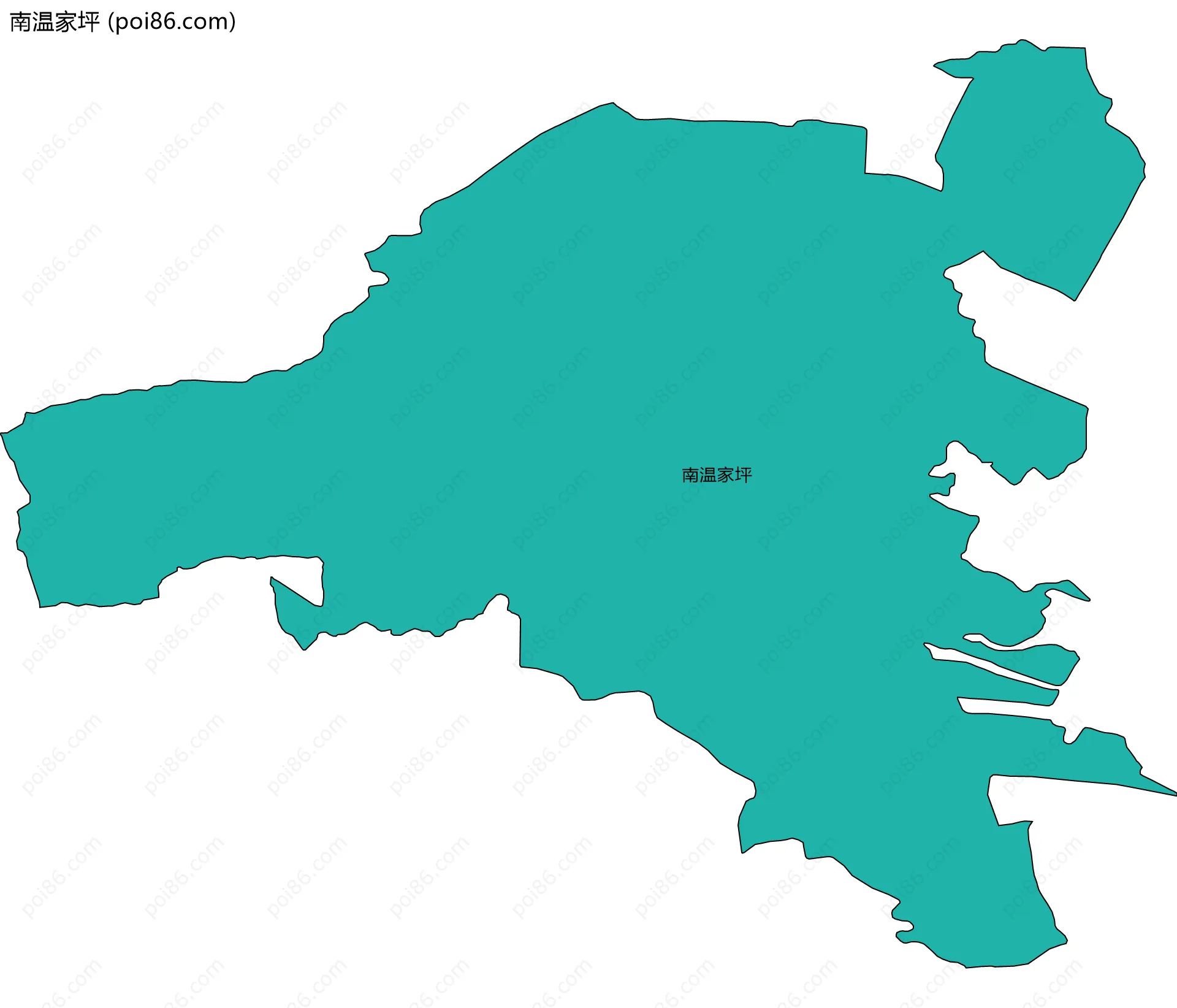 南温家坪边界地图