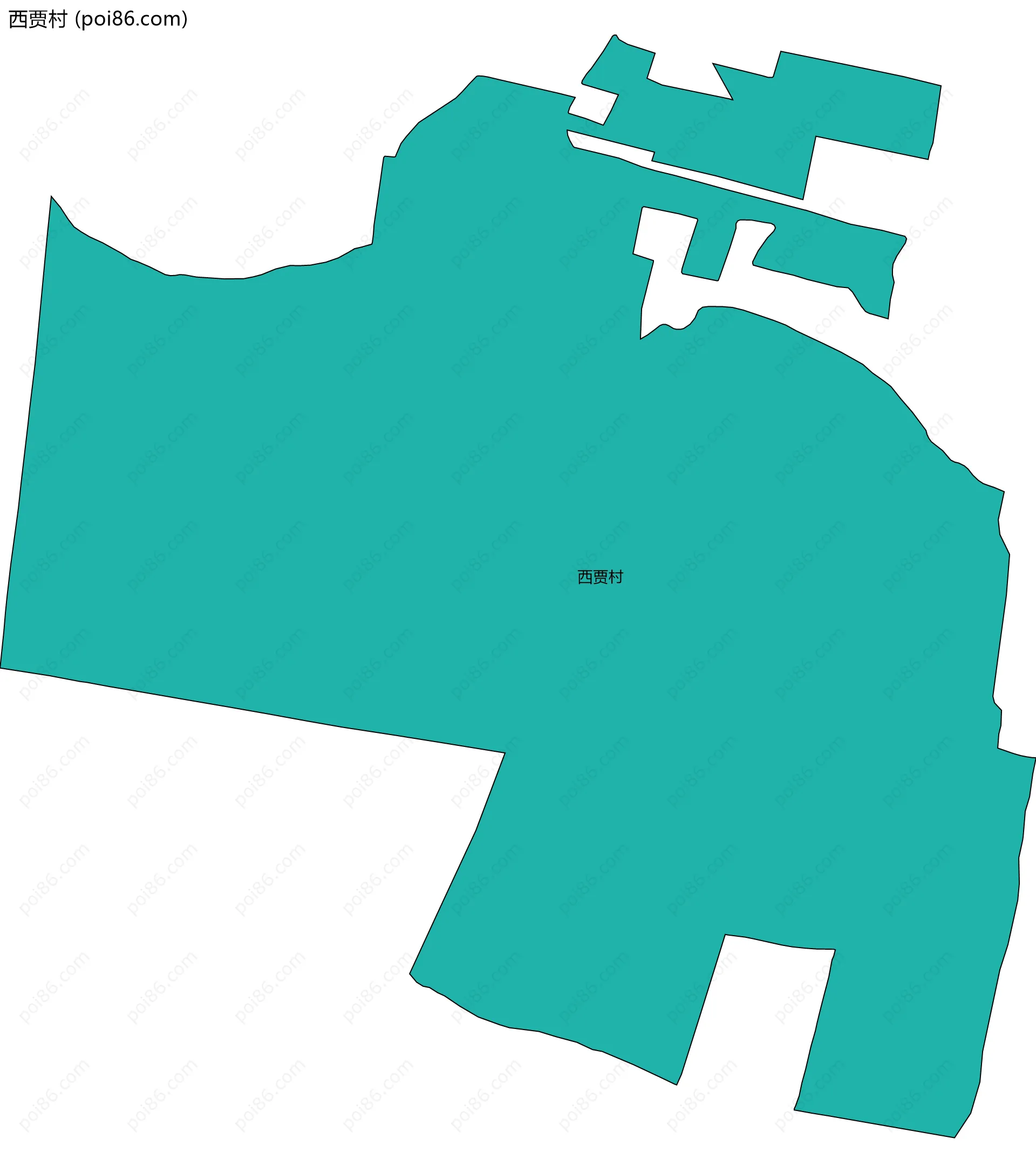 西贾村边界地图